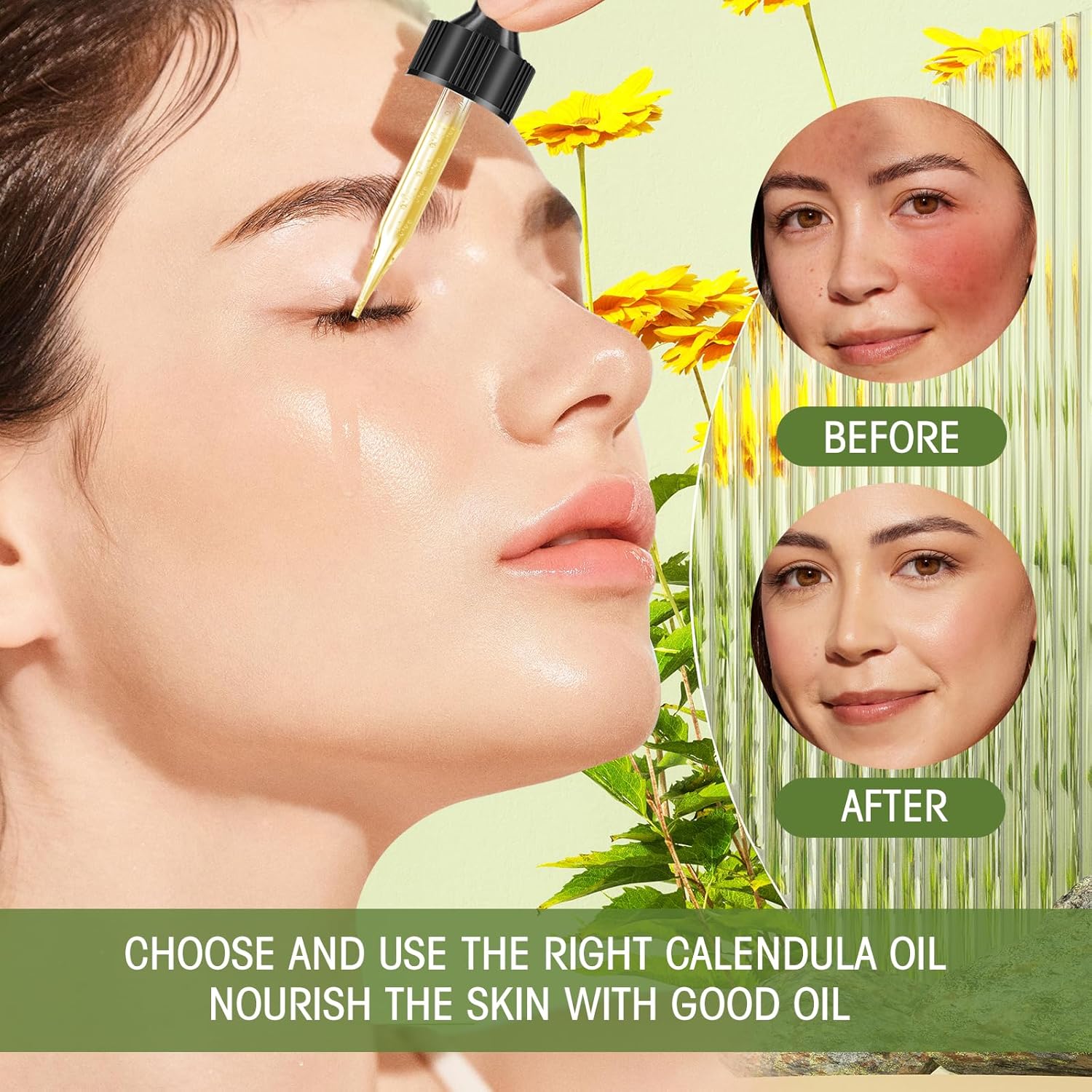 Calendula Oil for Skin - 100% Natural Calendula Oil for Anti-Aging, Moisturizing, Wrinkle Reduction, & Skin Firming | Perfect Natural Skin Moisturizer (1 Fl Oz) - Image 5