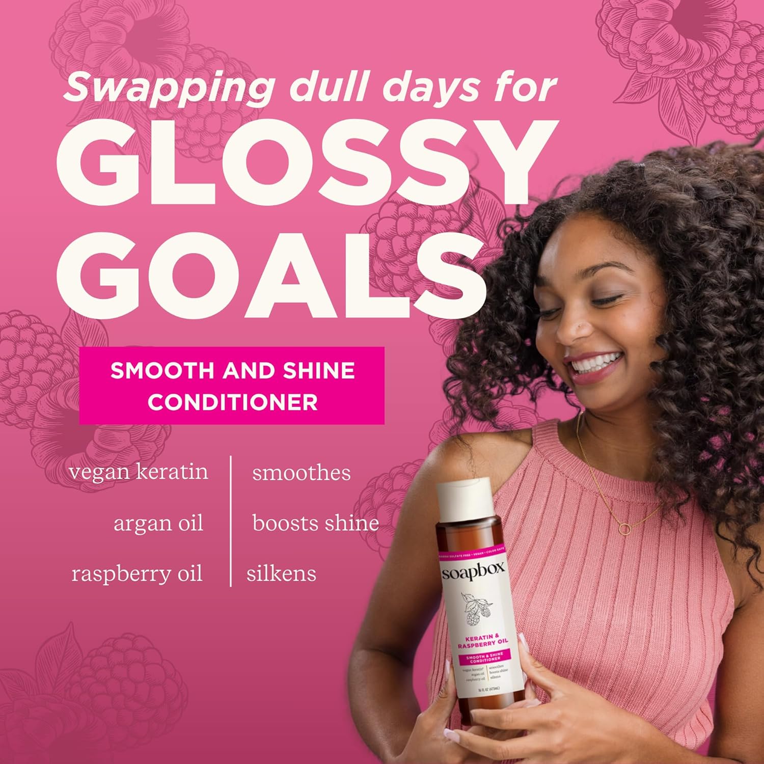 Soapbox Shine Boosting Keratin Conditioner with Argan Oil, 16oz Bottles, 3-Pack, Vegan Formula - Image 3