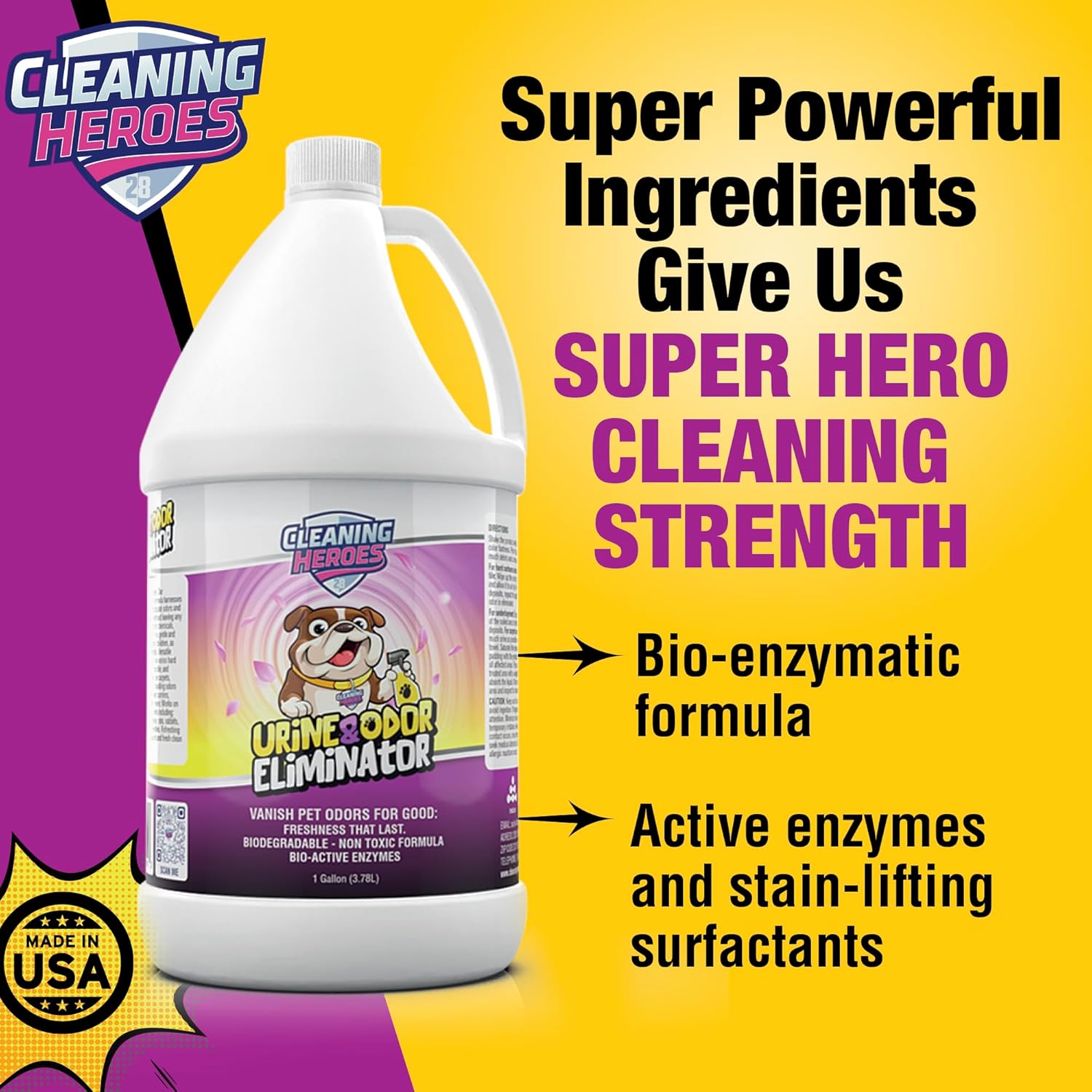 Enzymatic Pet Carpet Cleaner and Urine Odor Eliminator 128oz Spray for Cats and Dogs - Image 4