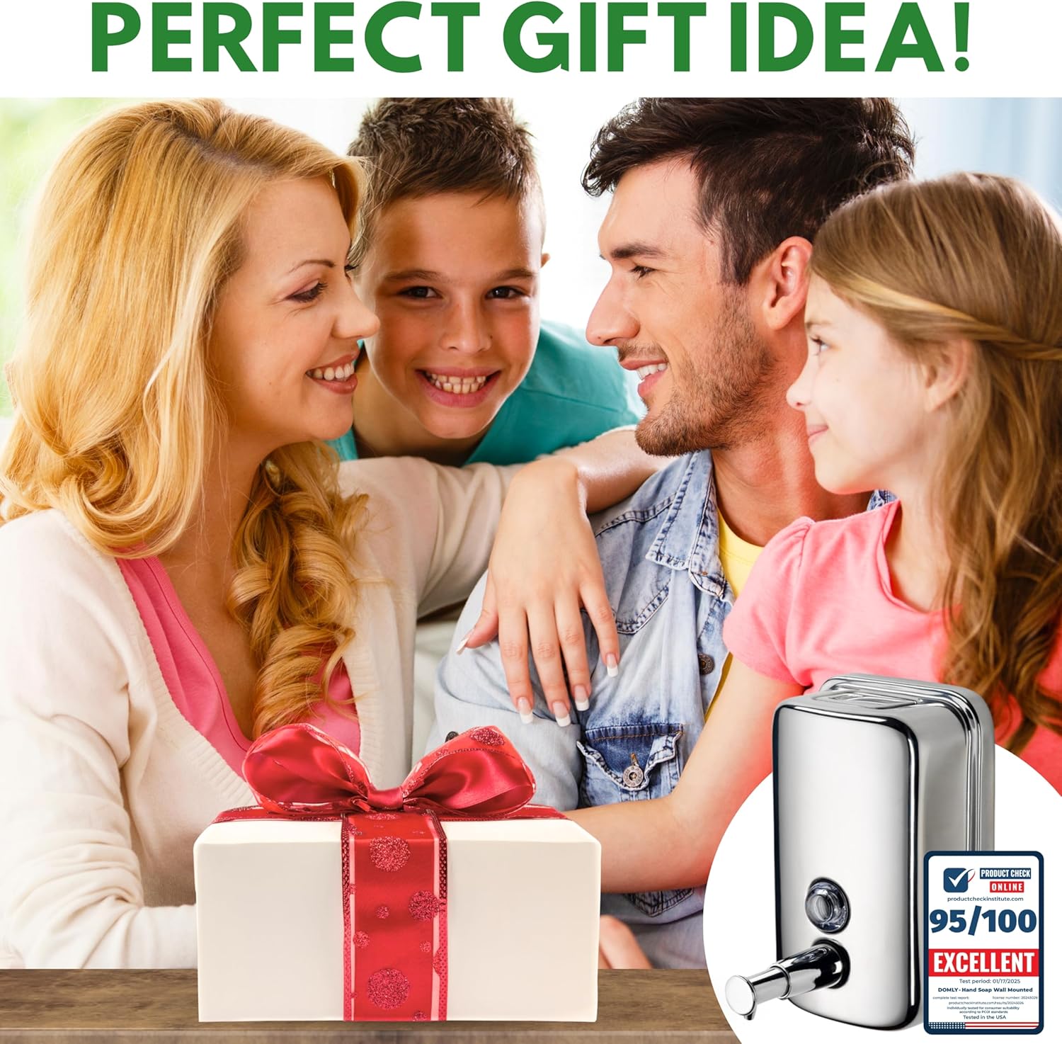 Stainless Steel Manual Soap Dispenser 17 fl oz for Bathroom Kitchen - Image 8
