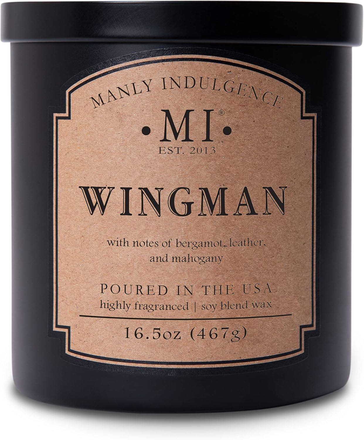 Manly Indulgence Wingman 2 Wick Soy Wax Candle, 16.5 oz, 60 Hour Burn - Image 9