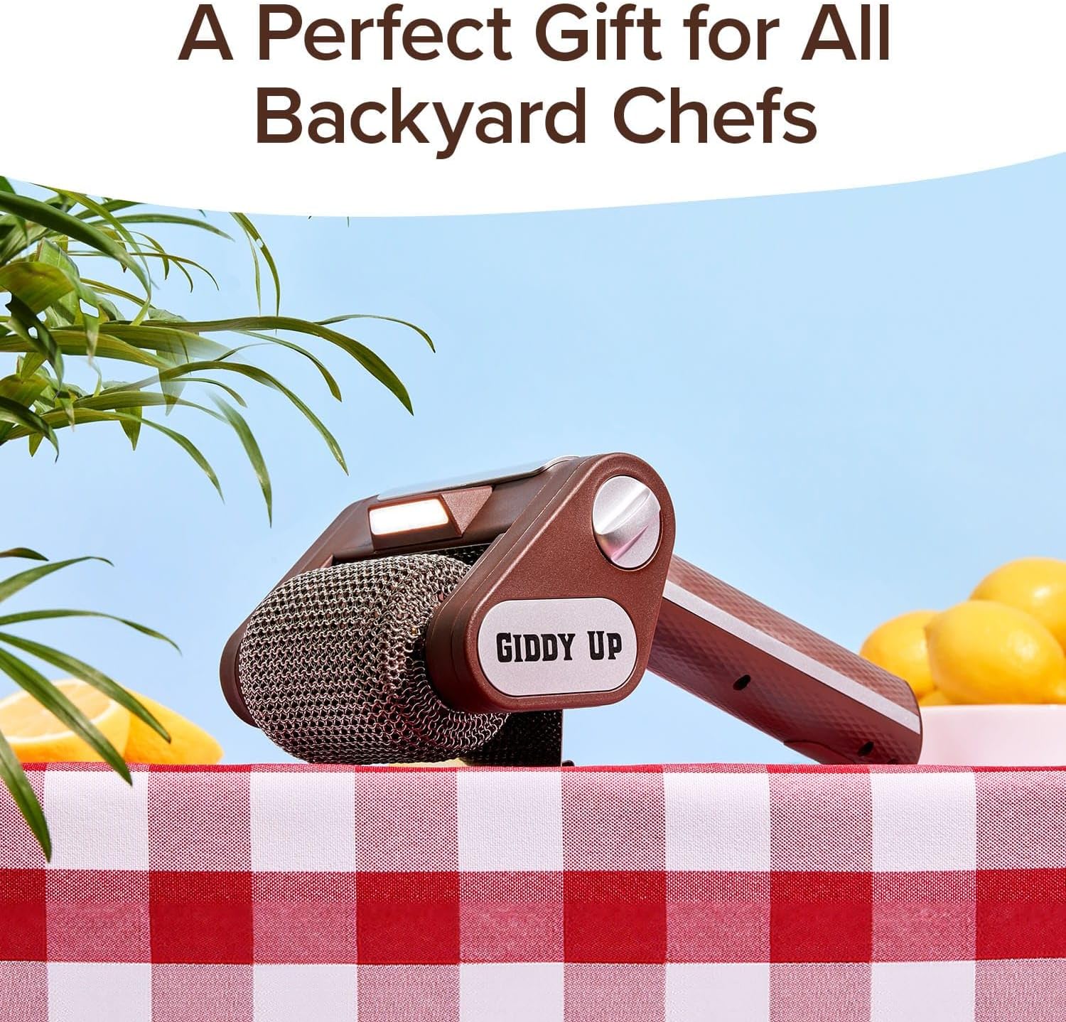 HorsePower Giddy Up Grill Cleaner AS-SEEN-ON-TV! – Cordless, Rechargeable BBQ Tool with 350 RPM Stainless Roller, LED Light – Patents Pending – From BulbHead, a Family-Owned American Brand - Image 5
