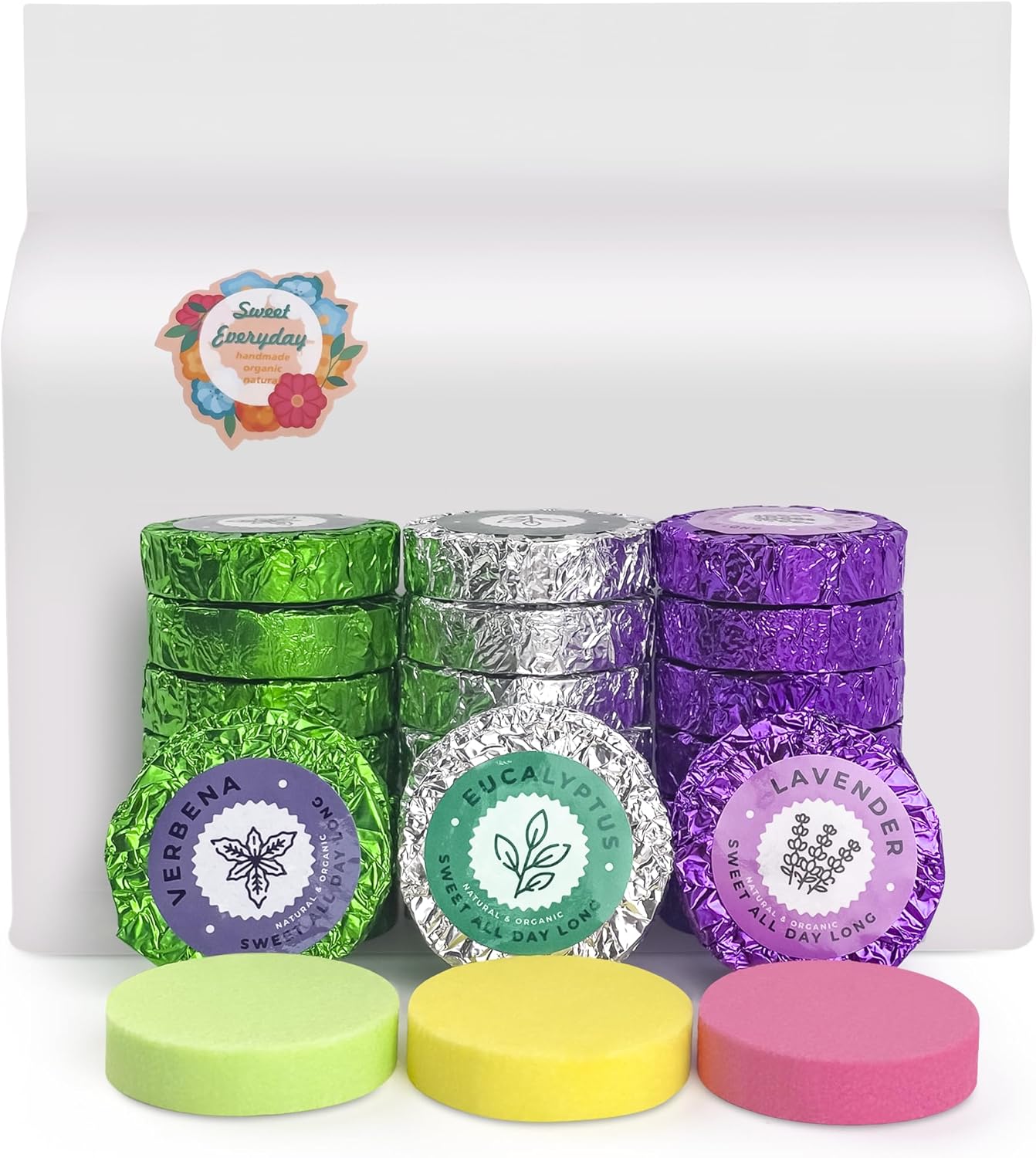 Aromatic Shower Steamers Gift Set, 45 Individually Wrapped Tablets for Men and Women - Image 5