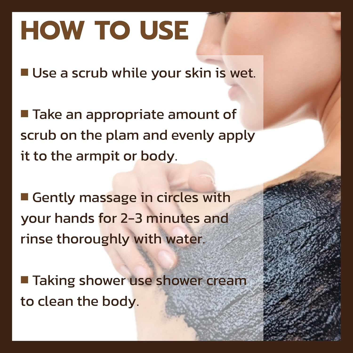 Underarm Detox Scrub with Activated Charcoal for Fresh, Even-Toned Skin – Gentle Armpit Scrub to Reduce Odor & Discoloration - Armpit Detox for Women & Men to Cleanse, Moisturize, & Brighten - Image 4