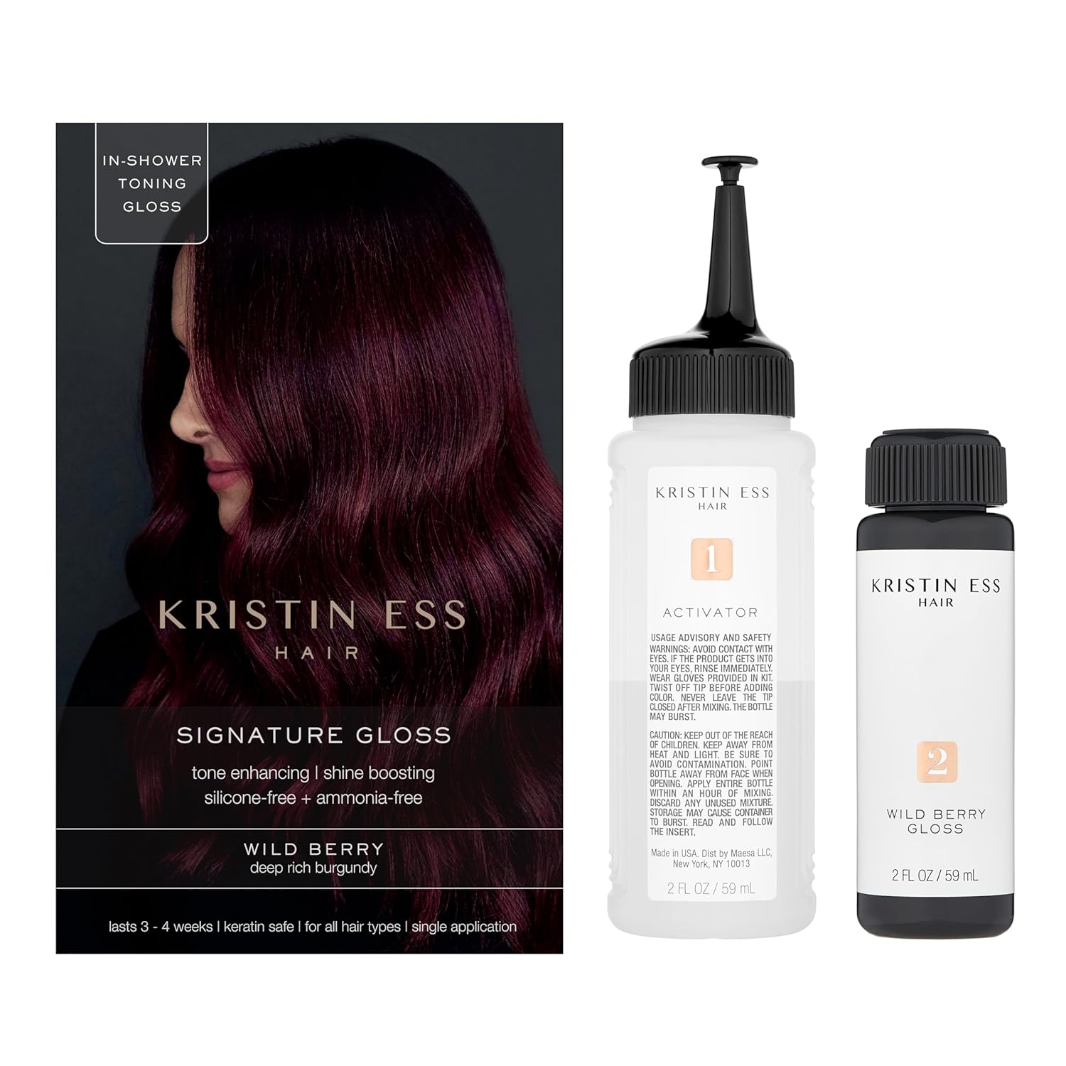 Kristin Ess Signature Wild Berry Brightening Hair Gloss Treatment 8 oz for All Hair Types - Image 2