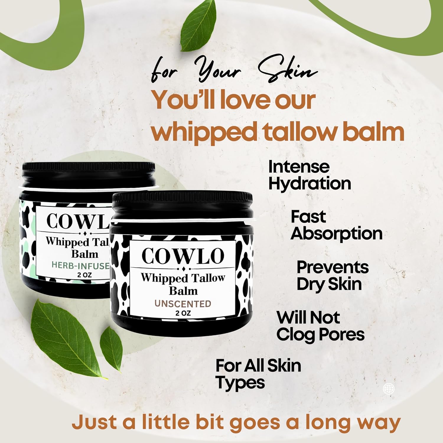 2oz Whipped Beef Tallow Moisturizer, 100% Grass Fed Organic Body Butter, Unscented - Image 5