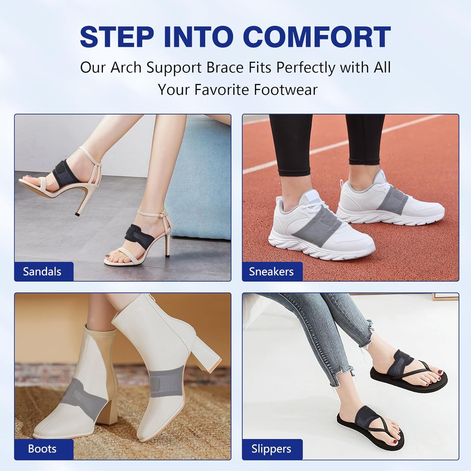 Adjustable Foot Arch Support Brace 1 Pair for Flat Feet and Plantar Fasciitis Relief - Image 7
