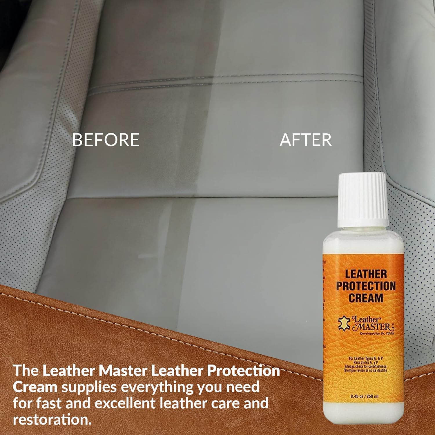 LEATHER MASTER 250ml All-Purpose Leather Cleaner, Conditioner, and Protection Cream - Image 6
