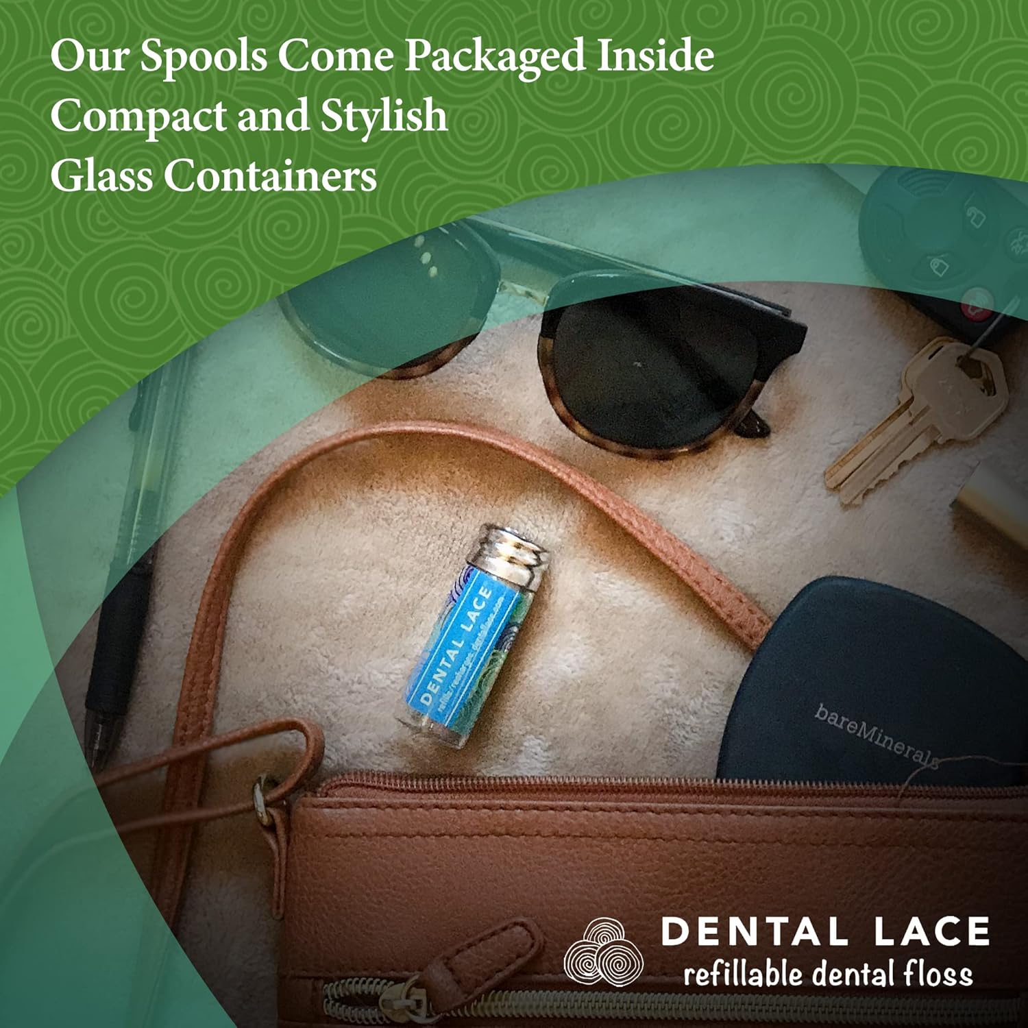 Woven PTFE & PFAS Free Dental Floss Refills, 100% Silk Floss with Natural Mint Flavor - 2 Floss Refills with Recyclable Packaging, 66 Yards - Image 4