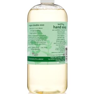 Hand Soap, Hand Soap Refill, Foaming Hand Soap Refill, Castile Soap Made with USDA Certified Organic Oils (32 Fl Oz, Double Mint)