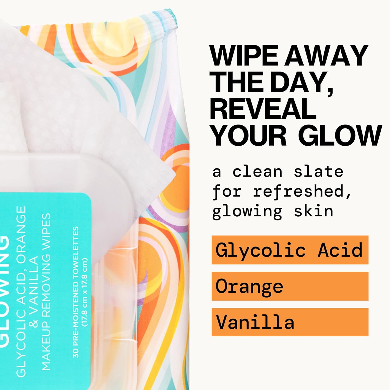 Pacifica Organic Makeup Remover Face Wipes 30 Count - Cleansing & Exfoliating Towelettes - Image 2