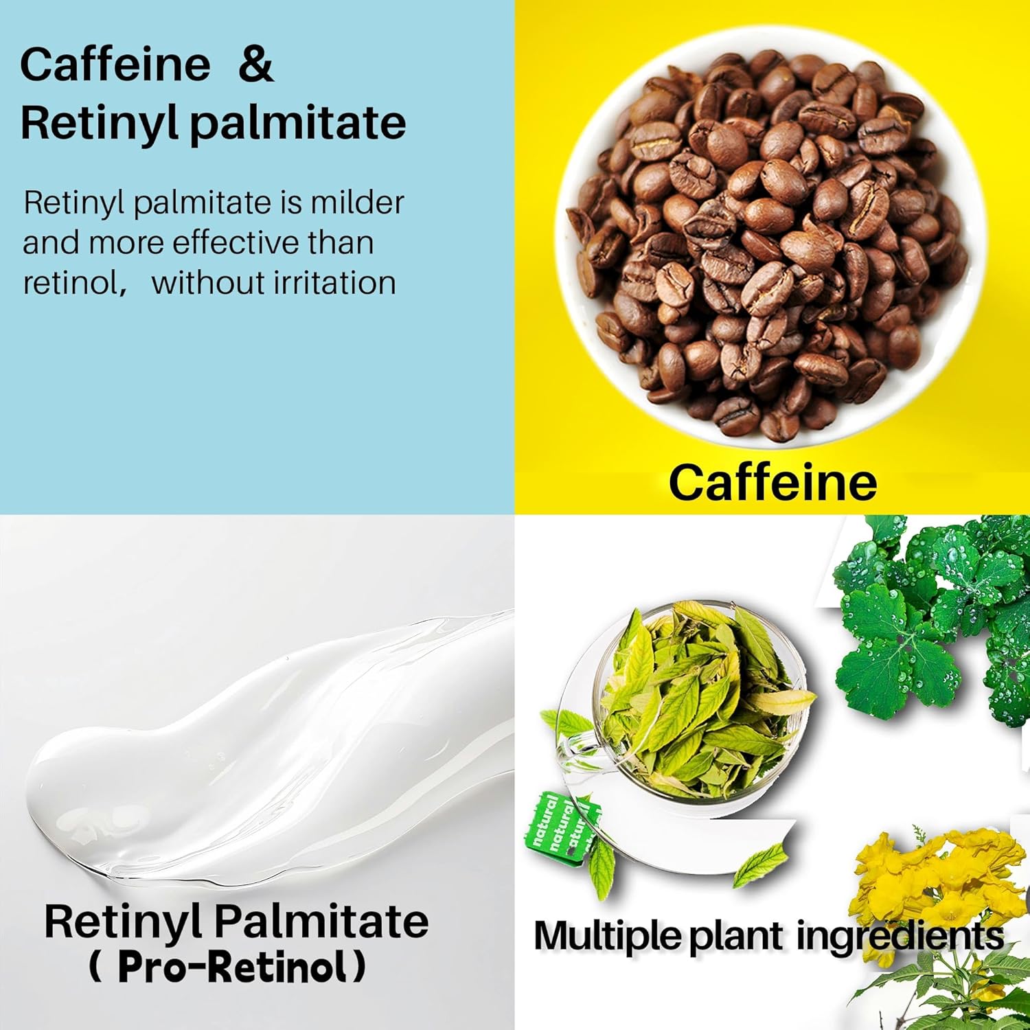 Caffeine Pro-Retinol Eye Cream 0.67 fl oz for Dark Circles Puffiness - Image 6