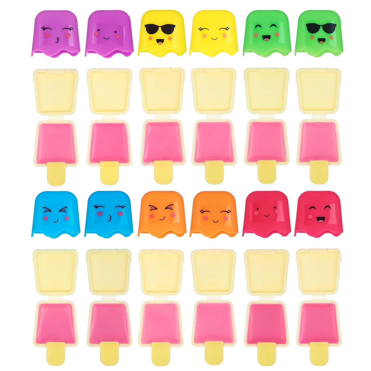 12pc Pucker Pop Novelty Lip Gloss Set - Girls Cosmetics Mini Popsicle Lip Gloss Collection, Lip Gloss for Kids, Safe, Non Toxic Kids Makeup Set - Image 3