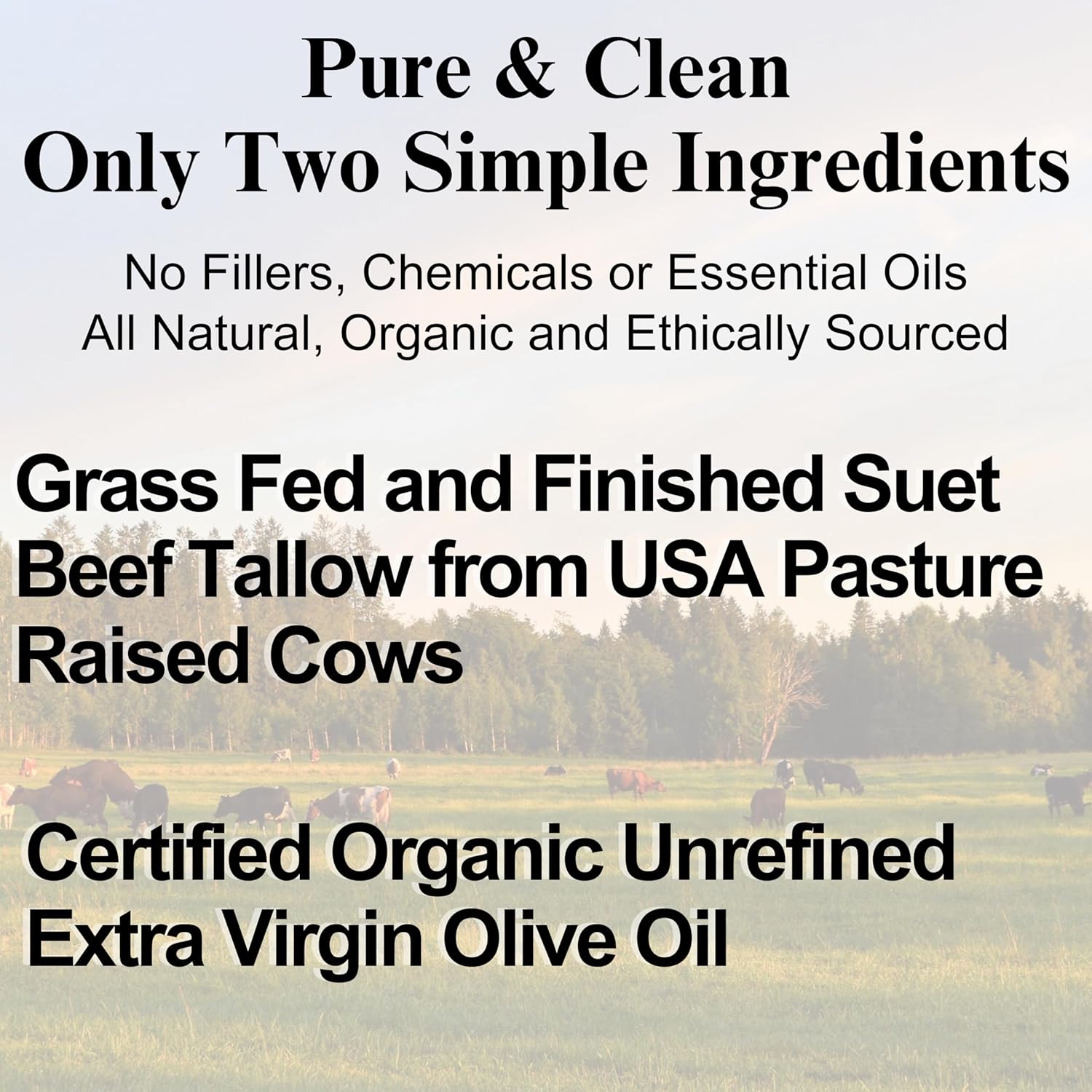 2oz Whipped Beef Tallow Moisturizer, 100% Grass Fed Organic Body Butter, Unscented - Image 4