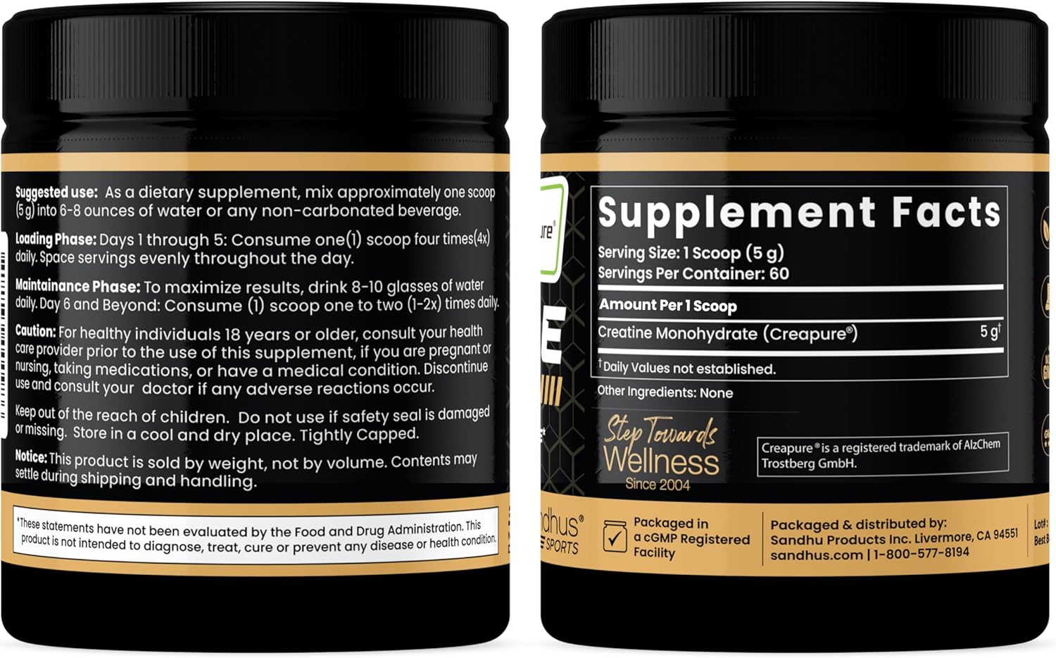 Sandhu's Creapure German Creatine Monohydrate Powder Supplements for Men & Women, Unflavored, 60 Servings (Pack of 1), 10.58 Oz, Sport Supplement Supports Lean Muscle Building - Image 5