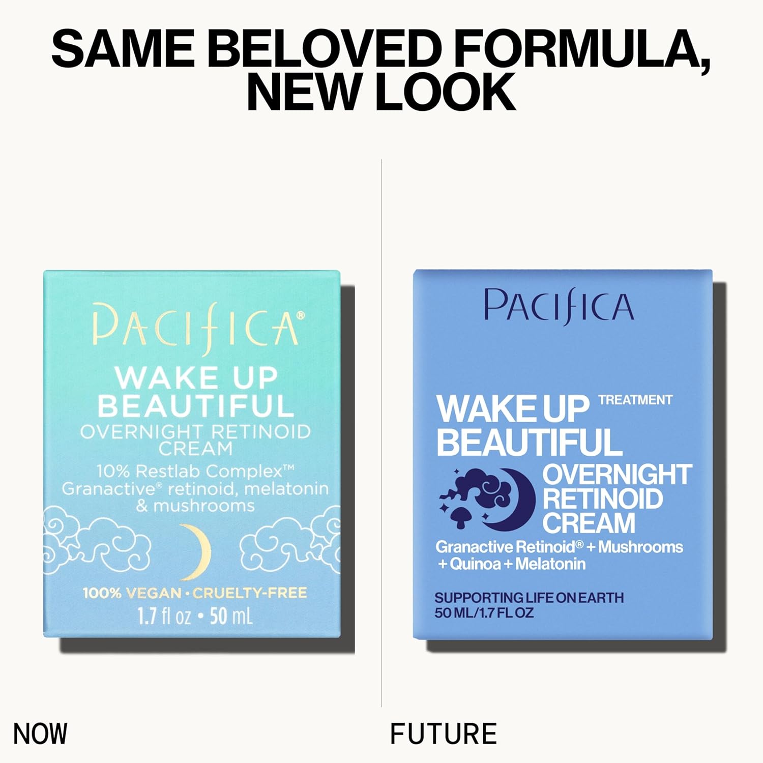 Pacifica Wake Up Beautiful Retinoid Night Cream – Overnight Anti-Aging Moisturizer with Hyaluronic Acid & Melatonin, Reduces Wrinkles & Fine Lines, Hydrating and Gentle for Dry or Mature Skin, Vegan - Image 2