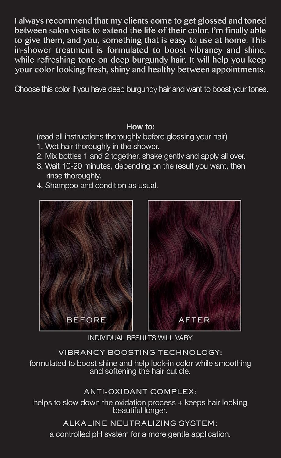 Kristin Ess Signature Wild Berry Brightening Hair Gloss Treatment 8 oz for All Hair Types - Image 3