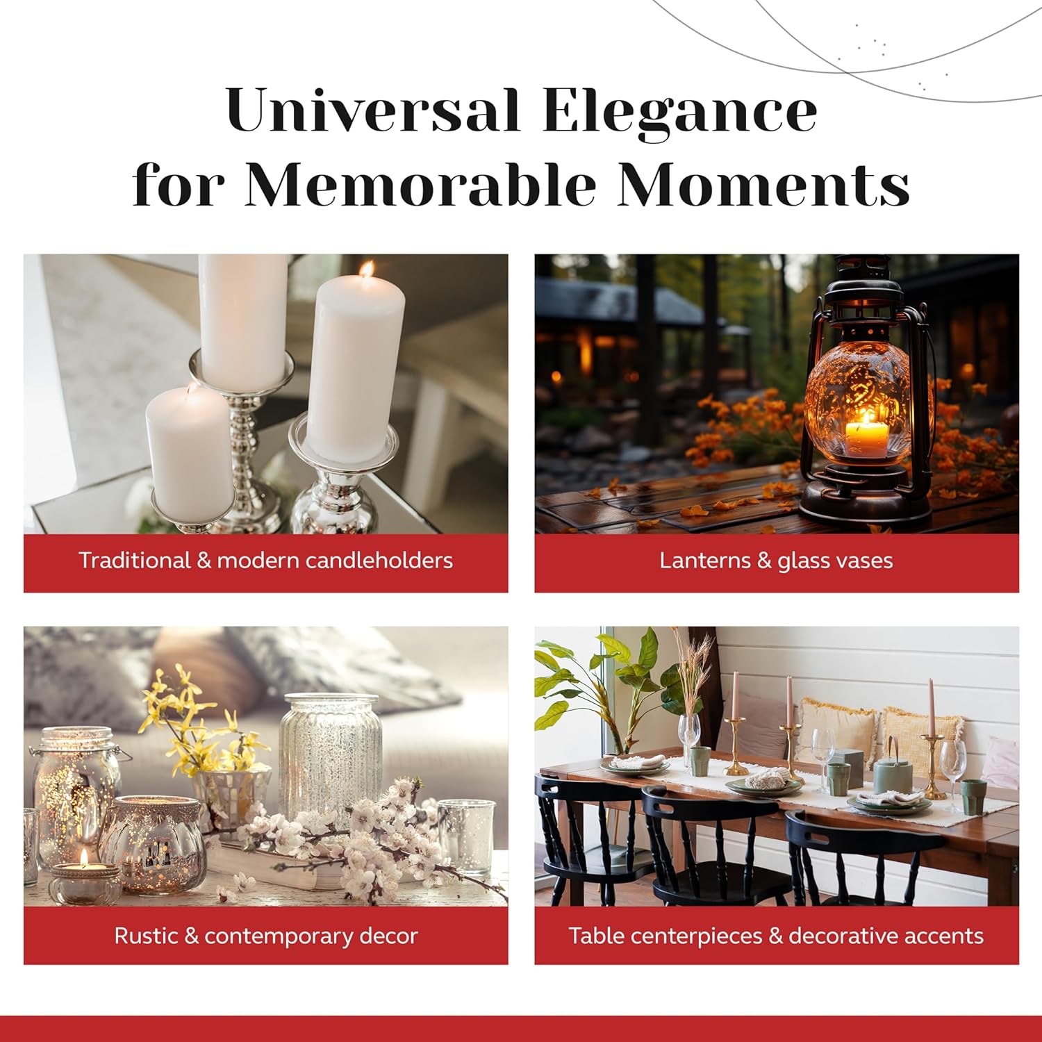 Vanilla Pillar Candles Set of 3 - Dripless Unscented - 3x3, 3x6 & 3x9 Decorative Candles for Home Decor & Table Centerpieces, PARNOO - Image 5