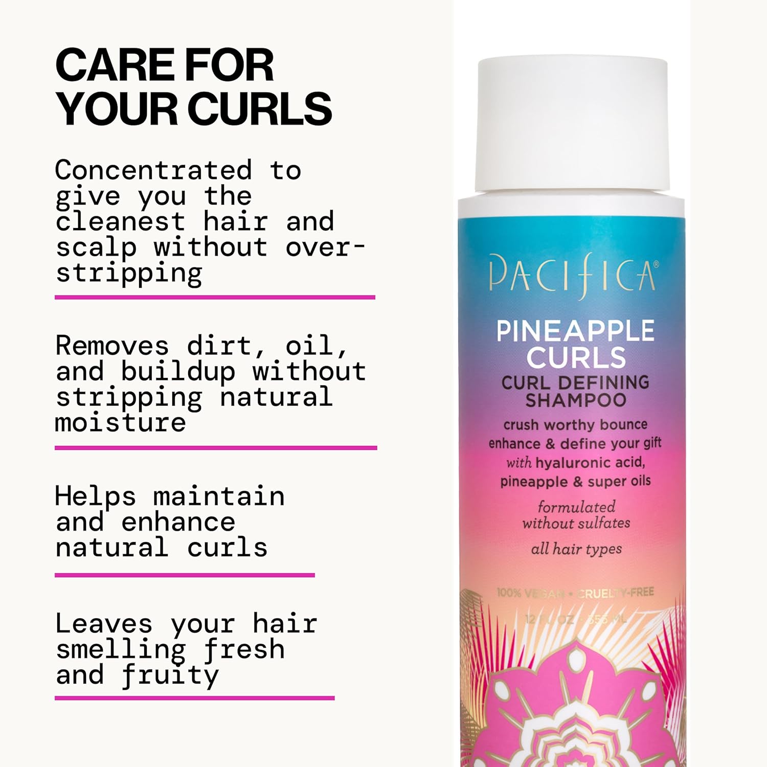 Pacifica Beauty Pineapple Curls Vegan Silicone-Free 3-Step Curly Hair Care Kit - Image 9