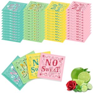 48 pieces of antiperspirant deodorant wipes inclue 4 Mix Smell and body wipes individually wrap underarm underarm sweating and travel to clean skin for female male teenagers
