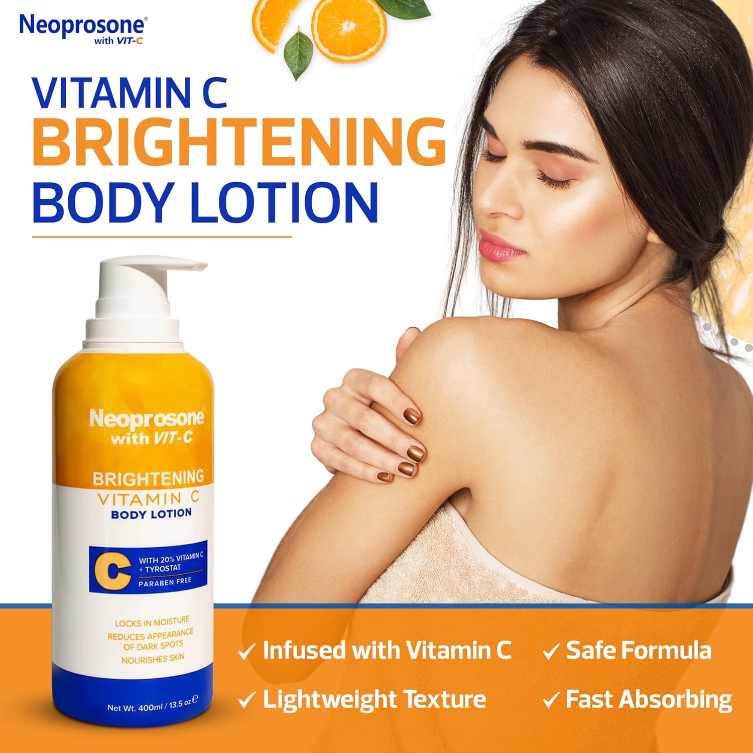 Neoprosone Brightening Body Lotion 13.5 Fl Oz 400ml for Dark Spots with Shea Butter and Vitamins New - Image 3