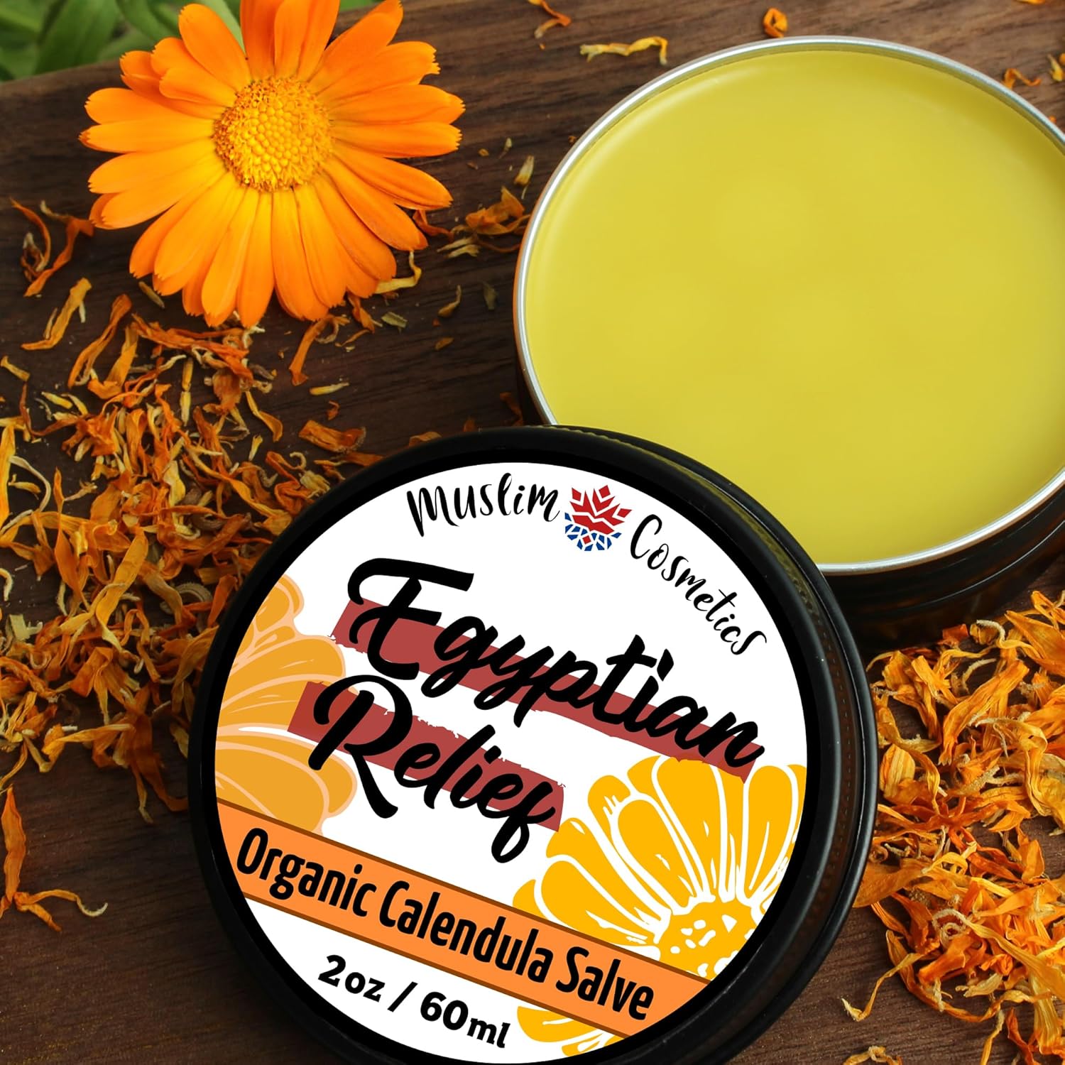 Organic Calendula Salve 2oz All-Purpose Balm 100% Pure Natural Pet Safe Balm - Image 2