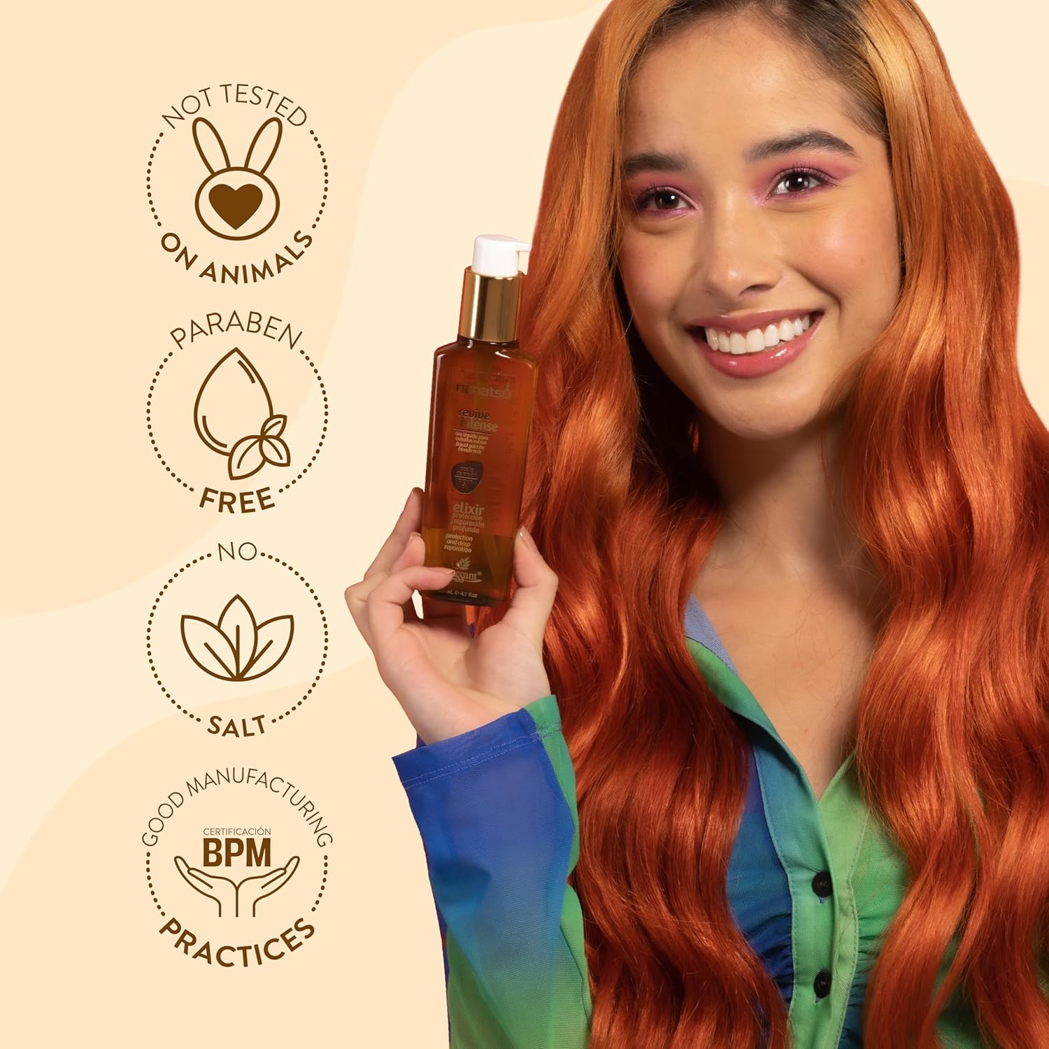 naissant Set Treatment Mask and Argan Oil. Color Care,Hair Intensifier and Damage Repair. Without Salt and Parabens for Blonde Hair (Perla Beige) - Image 6