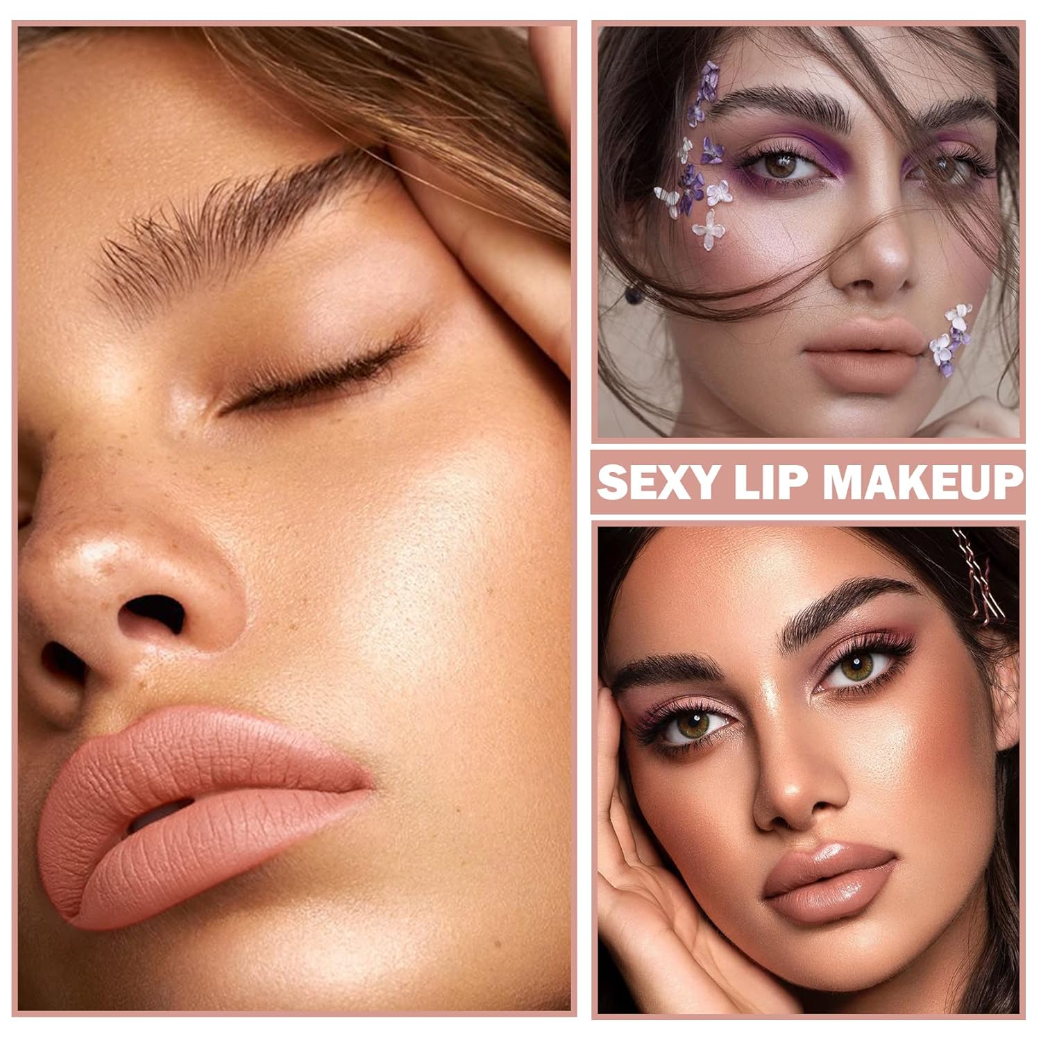 Matte Nude Lipstick Silky Velvet Lip Gloss Nude Lip Stain Paper Tube Lipsticks Non-Stick Cup, Waterproof Long Lasting Matte Lipstick for Women Daily Professional Lip Makeup-02 Nude - Image 6