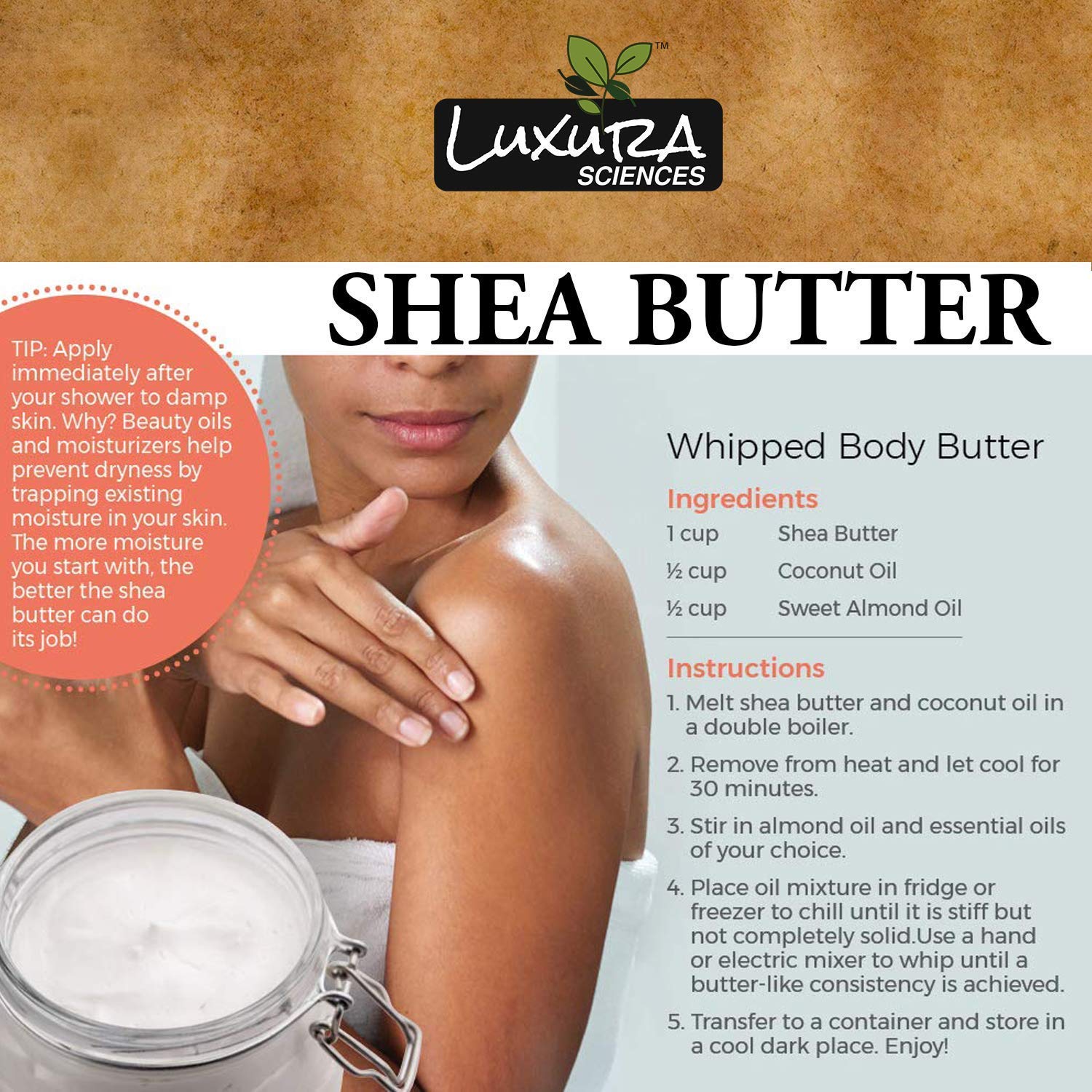 African Shea Butter | 100% Pure & Unrefined Raw Shea Butter for Skin & Hair | Deep Moisturizer for Face, Body & Scalp | Ideal for DIY Lotion, Soap Making & Lip Balm | 7.05 Oz (200g) - Image 4