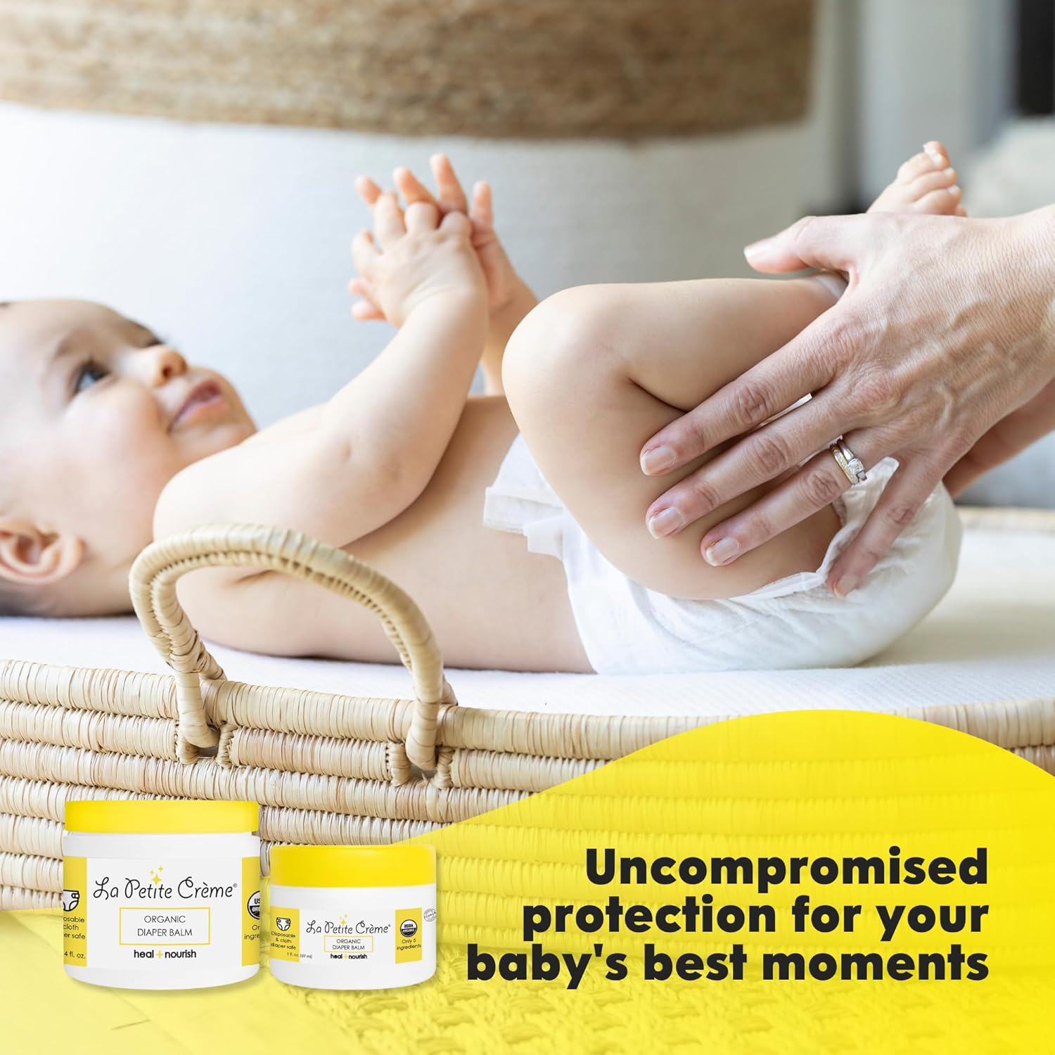 La Petite Creme Organic Diaper Balm 1 oz - Healing Nourishing Baby Lotion - Image 6