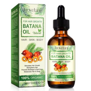 Batana Oil for Hair Growth, 100% Pure Organic Cold Press Batana Oil from Honduras, Thicker & Stronger Hair, Eliminate Split Ends, Prevent Hair Loss, Nourishes Scalp Hair and Skin (60ml) (1)