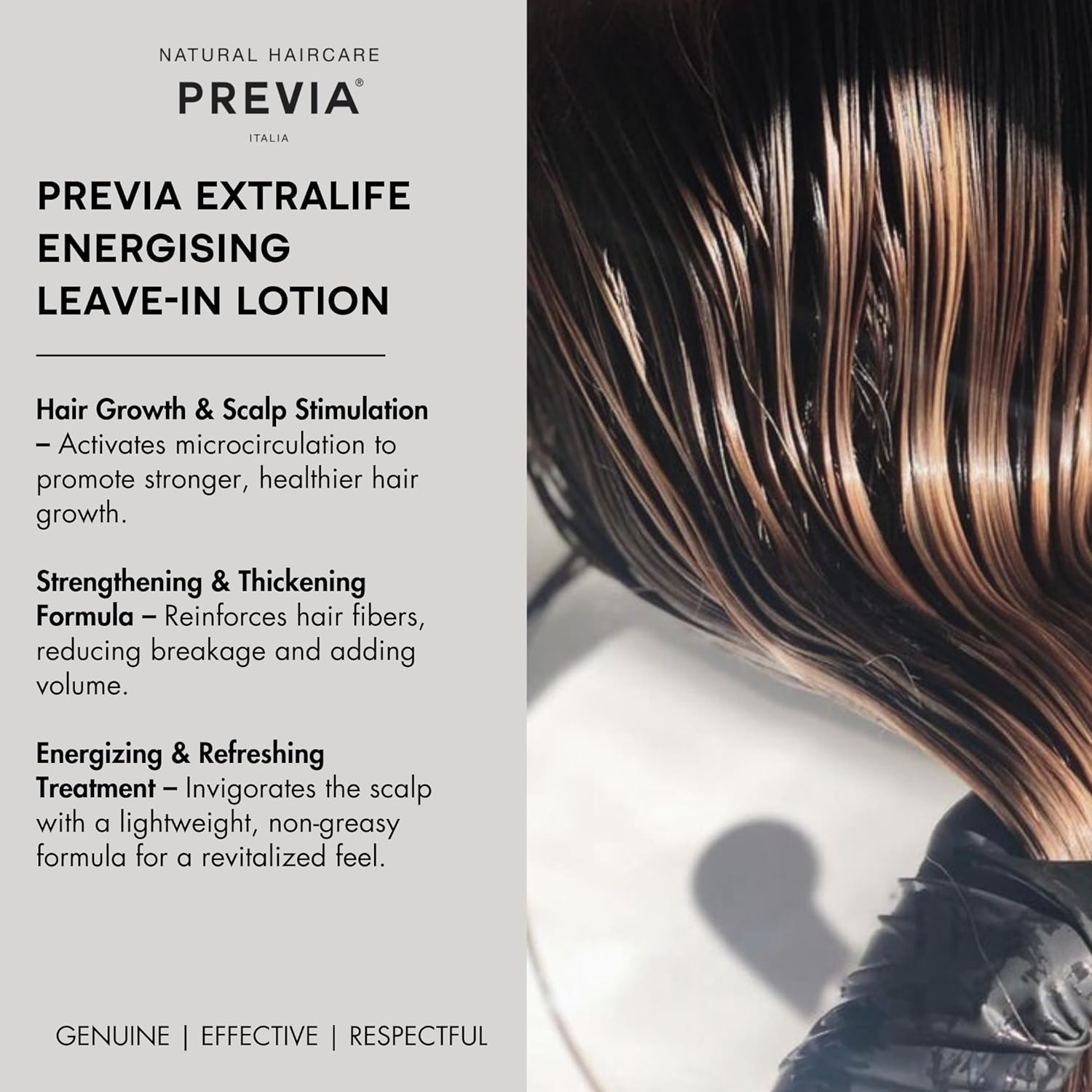 PREVIA Extralife Energising Leave-In Organic Lotion - Hair Loss Treatment - Promotes Fuller, Thicker Hair - All Natural & Organic - 3.38 oz - Image 4