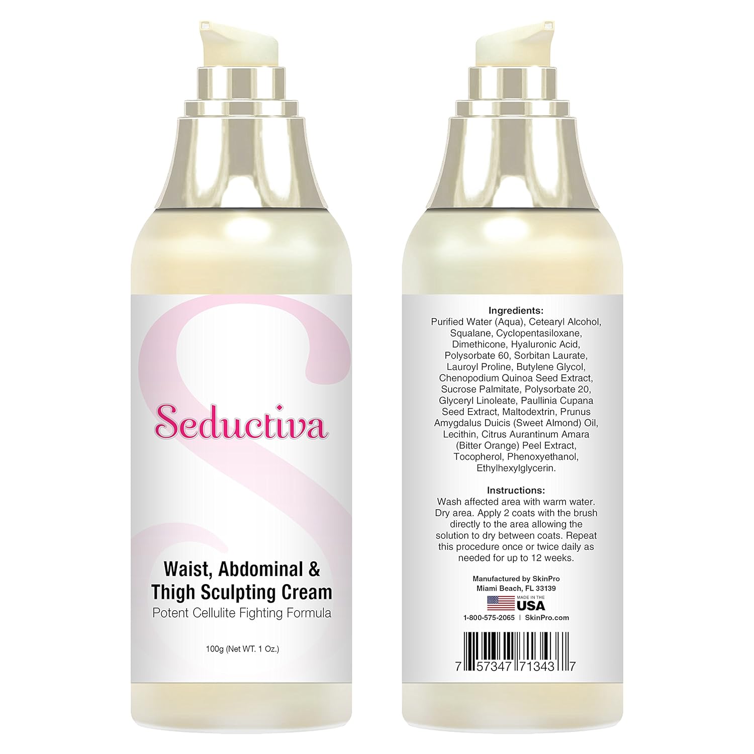 Seductiva 1 oz Cellulite Fighting Lotion Skin Firming Fat Burning Body Cream - Image 6