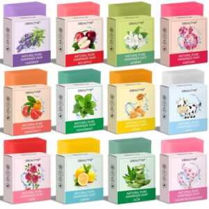 12 Pack Bar Soap Gifts,Easter Basket Stuffers for Teen Girls,Mothers Day Gifts for Mom,Bridesmaid Gifts,Teacher Appreciation Gifts Nurse Gifts Bath Soaps Hands Wash Bar Travel Size Soap Bar
