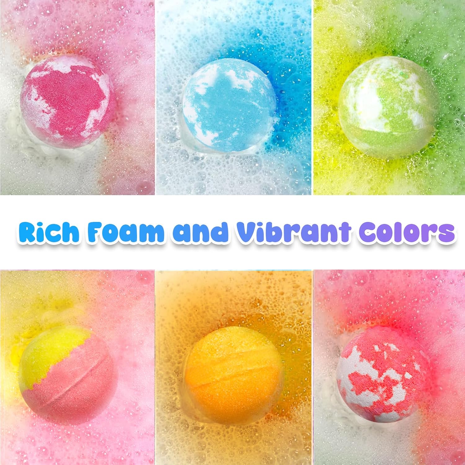 12 Piece Handmade Kids Girls Bath Bomb Set Surprise Jewelry Toy Inside - Image 6