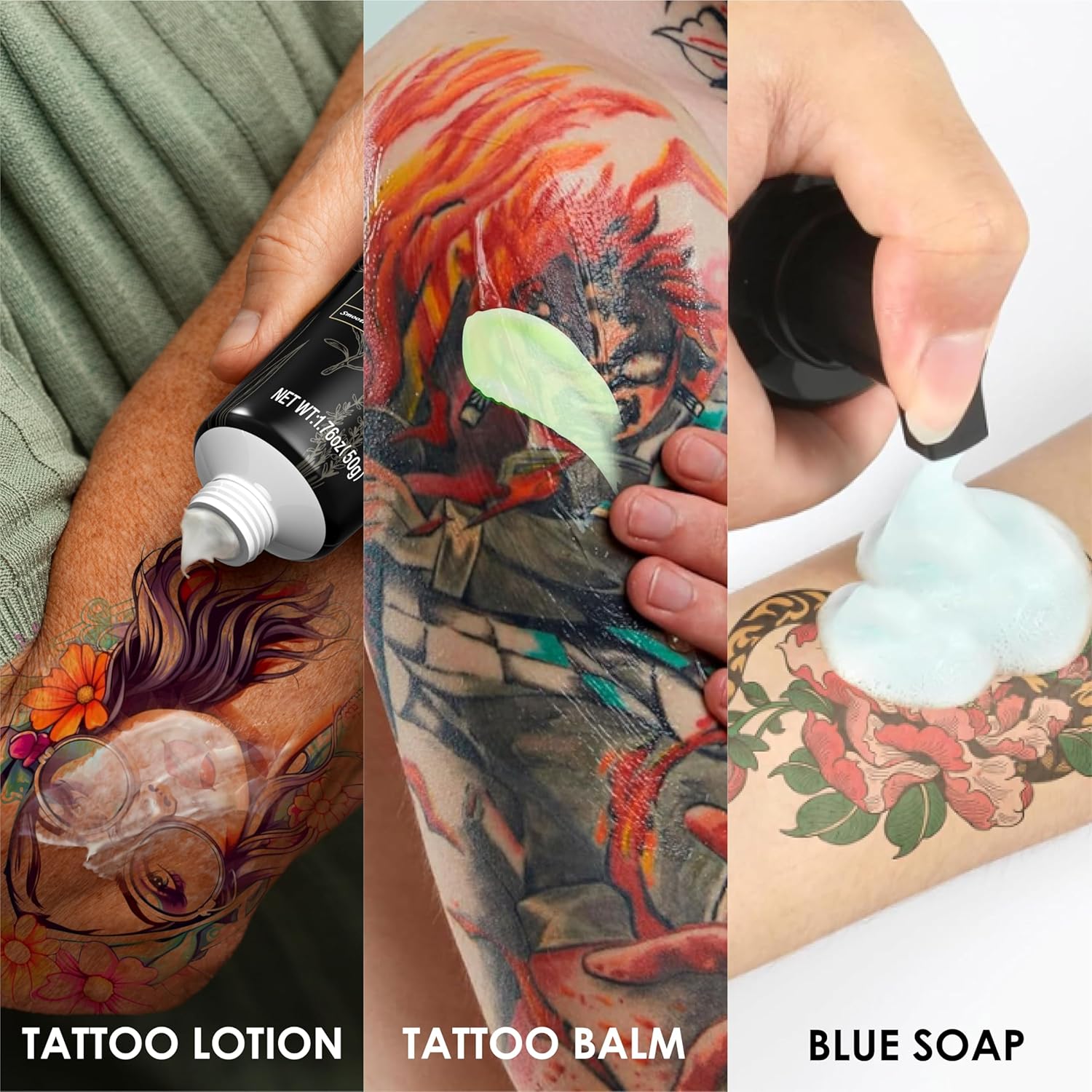 Neebol Tattoo Aftercare Kit Blue Soap Balm Lotion for Fast Healing and Vibrant Color - Image 8