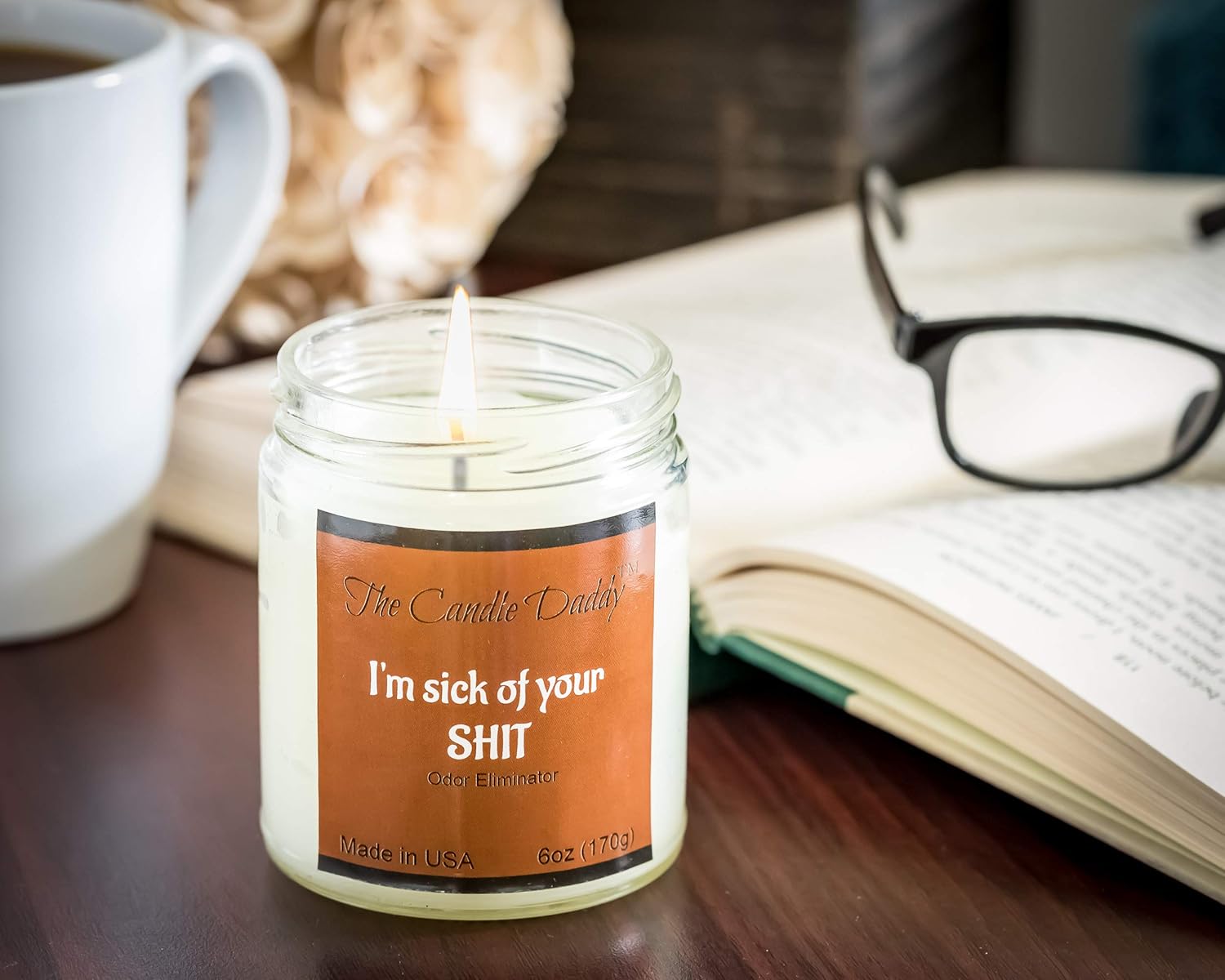 The Candle Daddy 6 oz "I'm Sick of Your Shit" Candle Fresh Scent 40 Hour Burn Time - Image 4