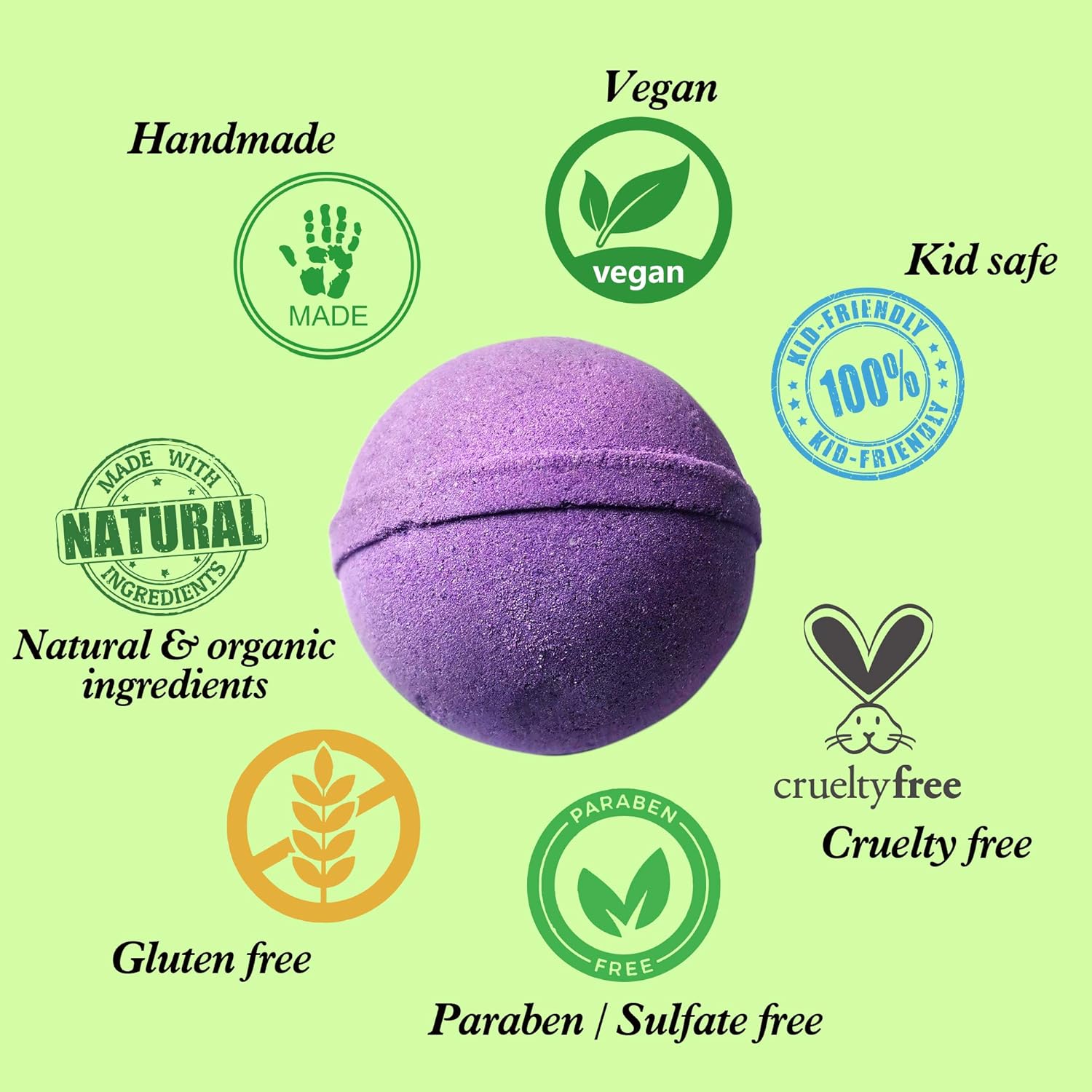Organic Lavender Bath Bombs Set 18-Piece Relaxing Spa Balls for All Ages - Image 6