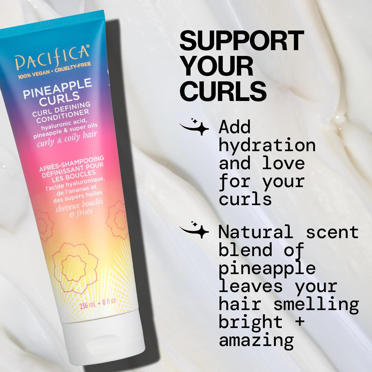 Pacifica Beauty Pineapple Curls Vegan Silicone-Free 3-Step Curly Hair Care Kit - Image 4