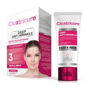 Cicatricure Deep Anti-Wrinkle Face & Neck Cream, Reduces the Appearance of Wrinkles from 1st Use, Face Moisturizer, Anti-Aging Cream, Non-Greasy Wrinkle Cream for Women, Neck Cream, 2.1 Ounces