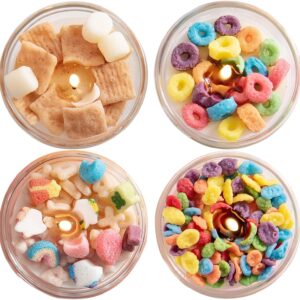 Mini Mix Funny Cereal Bowl Scented Soy Aromatherapy Candles for Birthday Party Wedding Favor (4pcs/Pack)