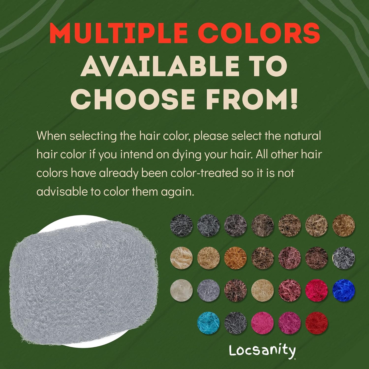 Locsanity 8 Inch 1 Oz Natural Human Hair Bulk for Dreadlocks and Braids Grey - Image 6