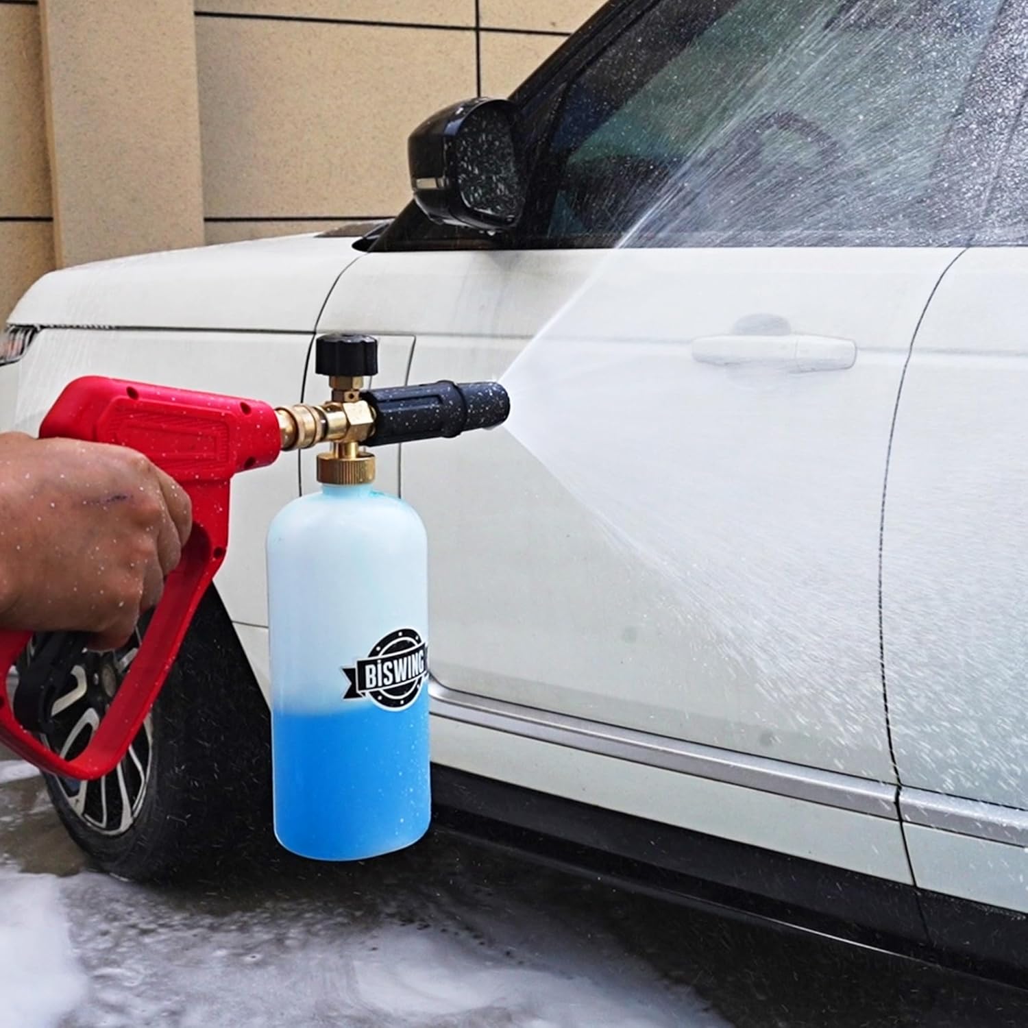 Biswing 4000 PSI Pressure Washer Gun Kit with 1 Liter Foam Cannon and 5 Nozzle Tips - Image 7