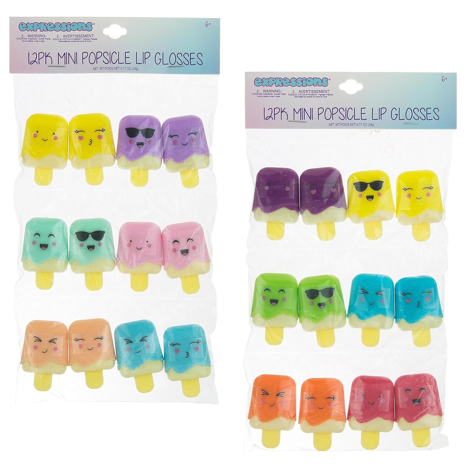 12pc Pucker Pop Novelty Lip Gloss Set - Girls Cosmetics Mini Popsicle Lip Gloss Collection, Lip Gloss for Kids, Safe, Non Toxic Kids Makeup Set - Image 8