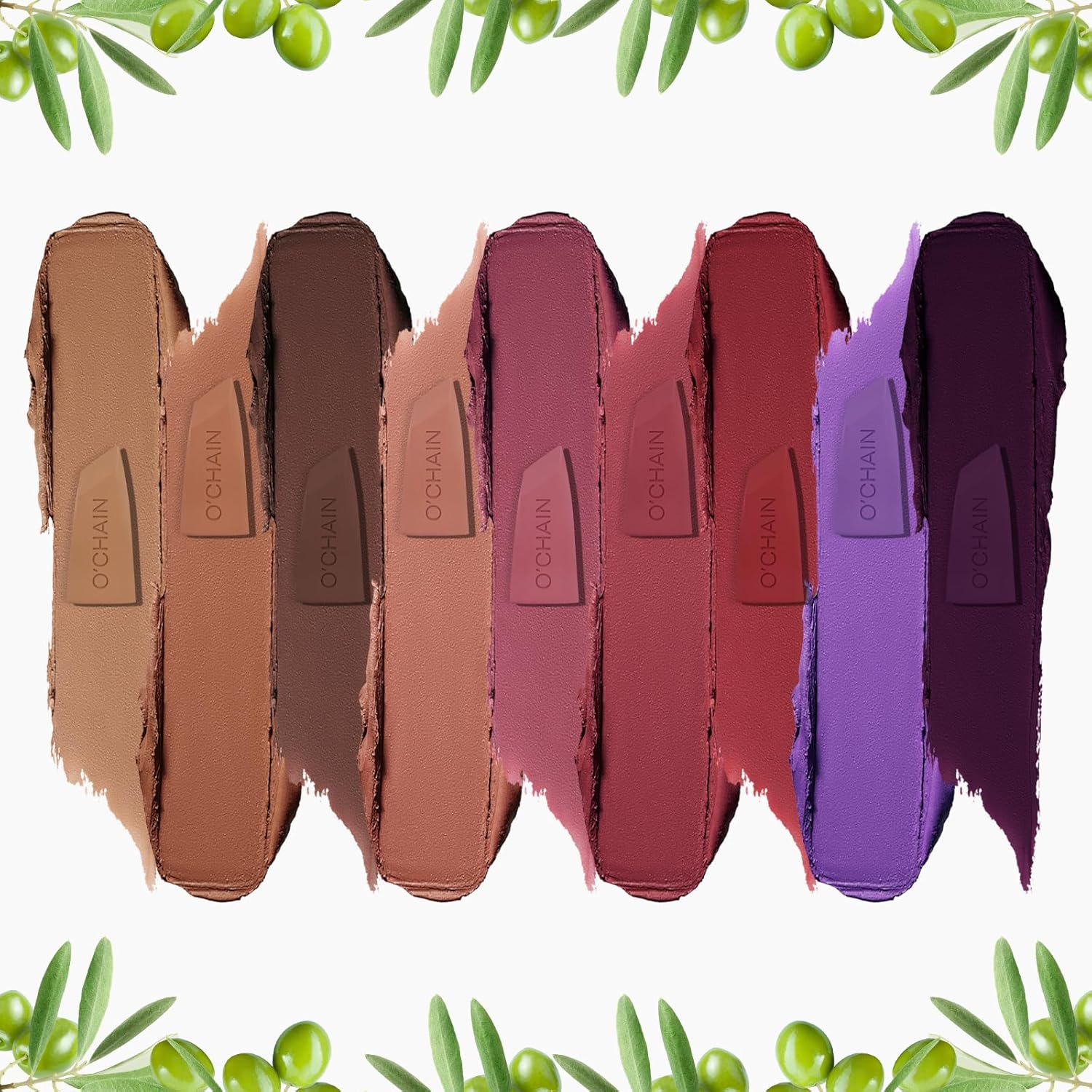O'CHAIN Nude Matte Lipstick, Long Lasting Full Coverage Non-Transfer Lipstick for Women Infused with Jojoba Oil and Vitamin E, Cruelty-Free & Vegan (03 MINX) 0.12 Oz - Image 7