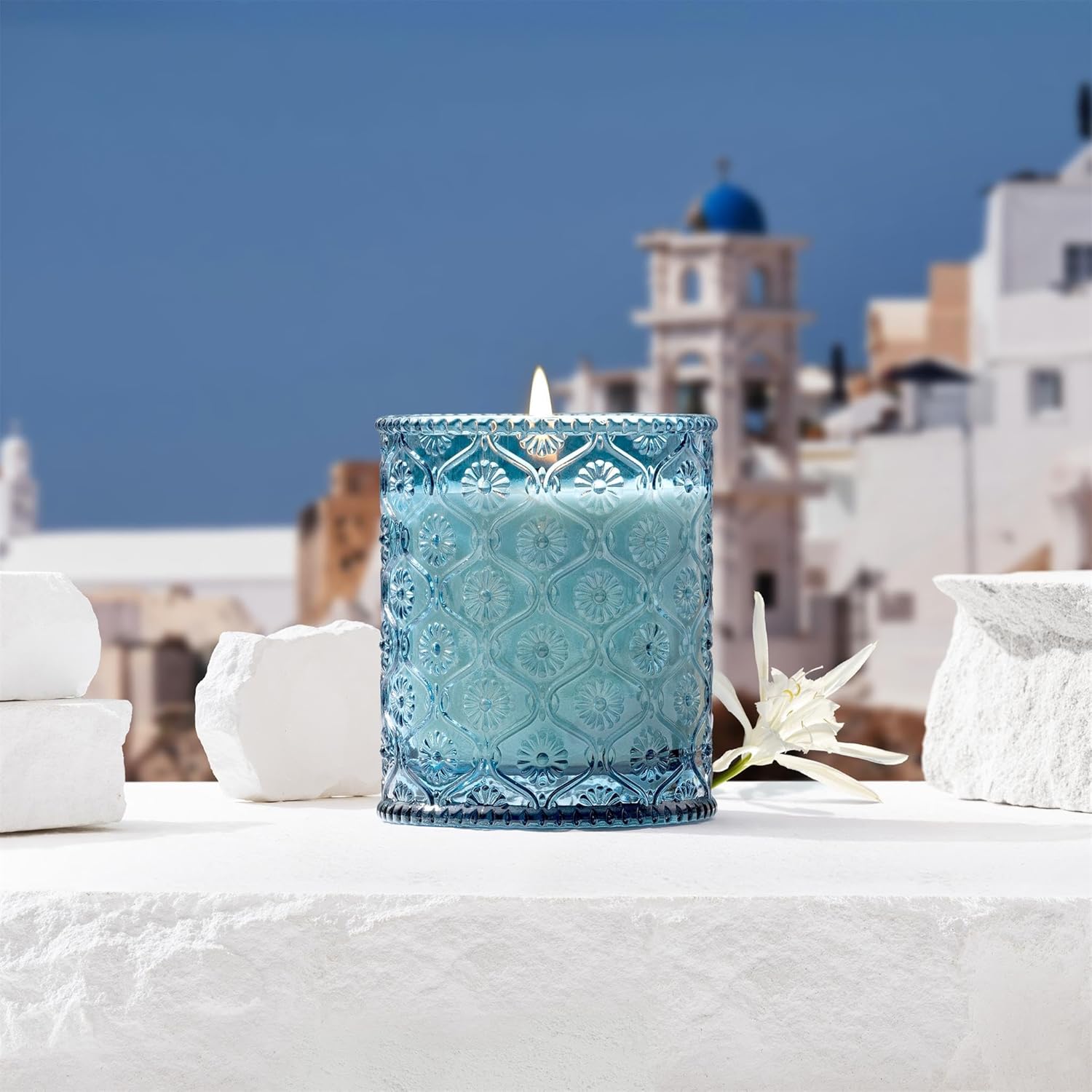 LA JOLIE MUSE 6 oz 40 Hours Burn, Fresh Sea Salt Candles, Santorini Salt Air Candles for Women, Ocean Candle, Summer Candle, Natural Soy Wax Candle - Image 3