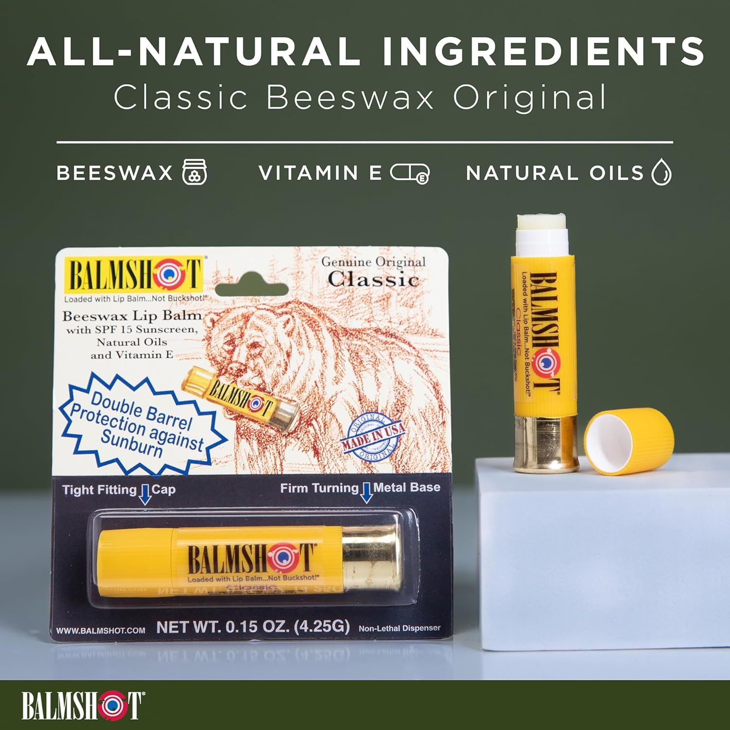BALMSHOT Classic 4 Pack Moisturizing Lip Balm for Soft, Soothing Lips - Image 3