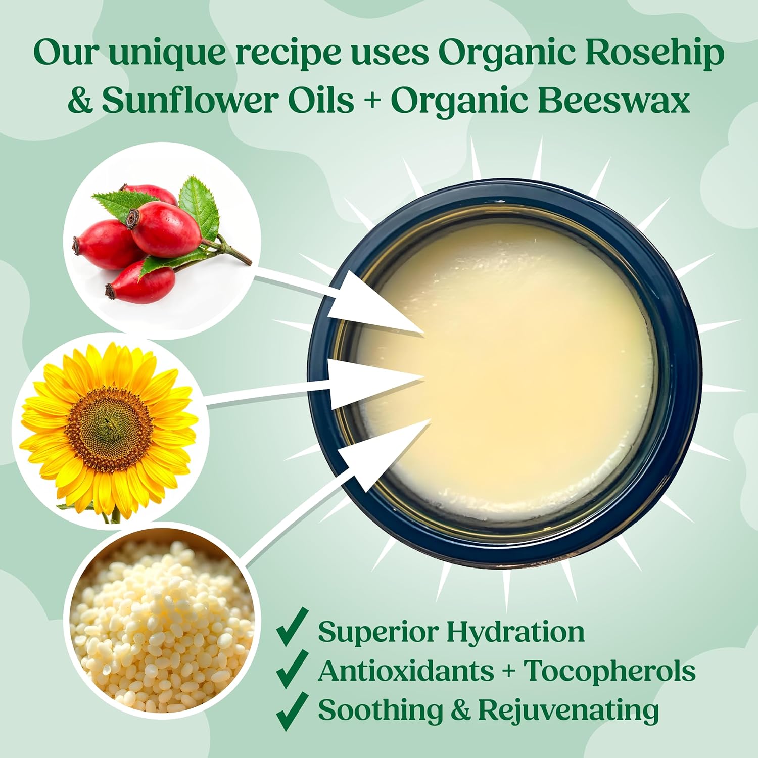 1 oz Unscented Organic Beef Tallow Balm with Rosehip Oil for Face, Body, and Baby Eczema - Image 4