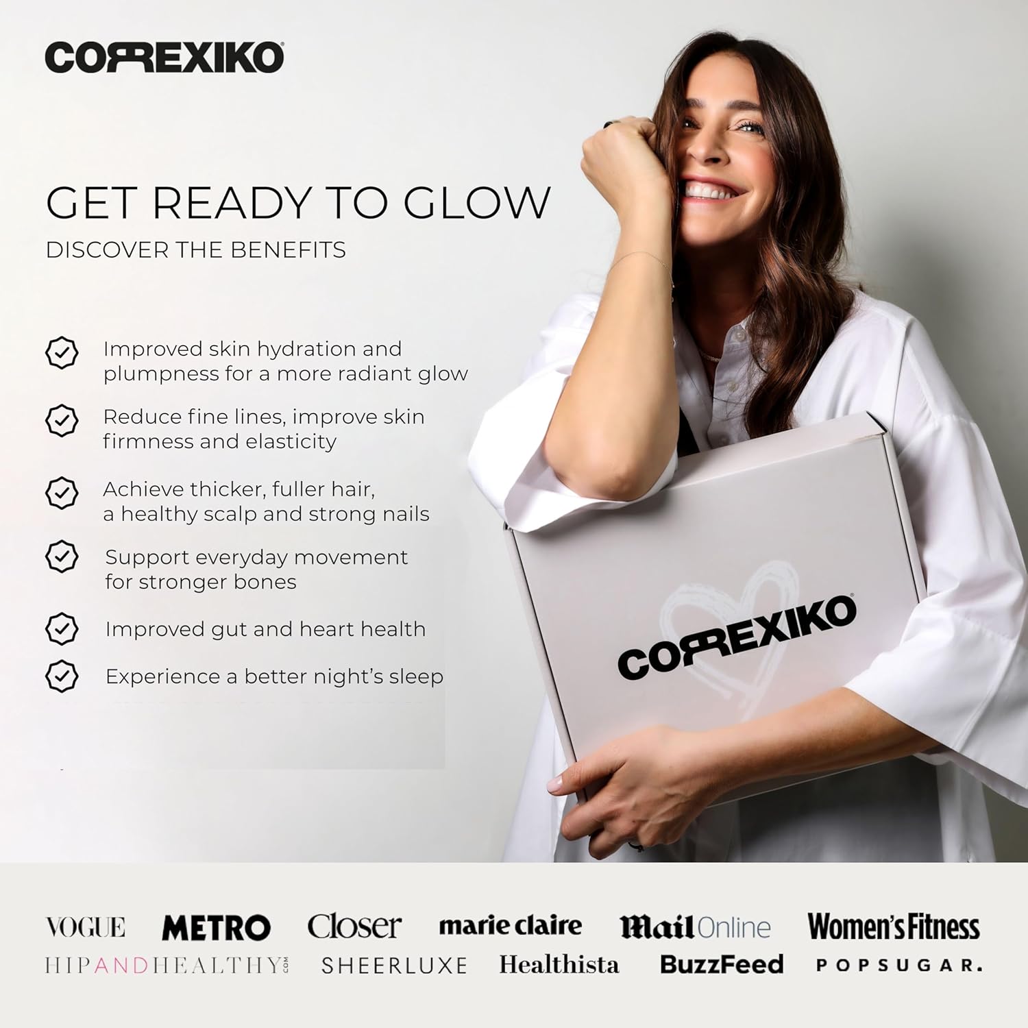 CORREXIKO Marine Collagen Supplement Pills - 1800mg Hydrolyzed Collagen Peptides per Serving with Added Hyaluronic Acid, Vitamin C & Minerals - for Hair, Skin & Nails - 120 Capsules 30 Day Supply - Image 2