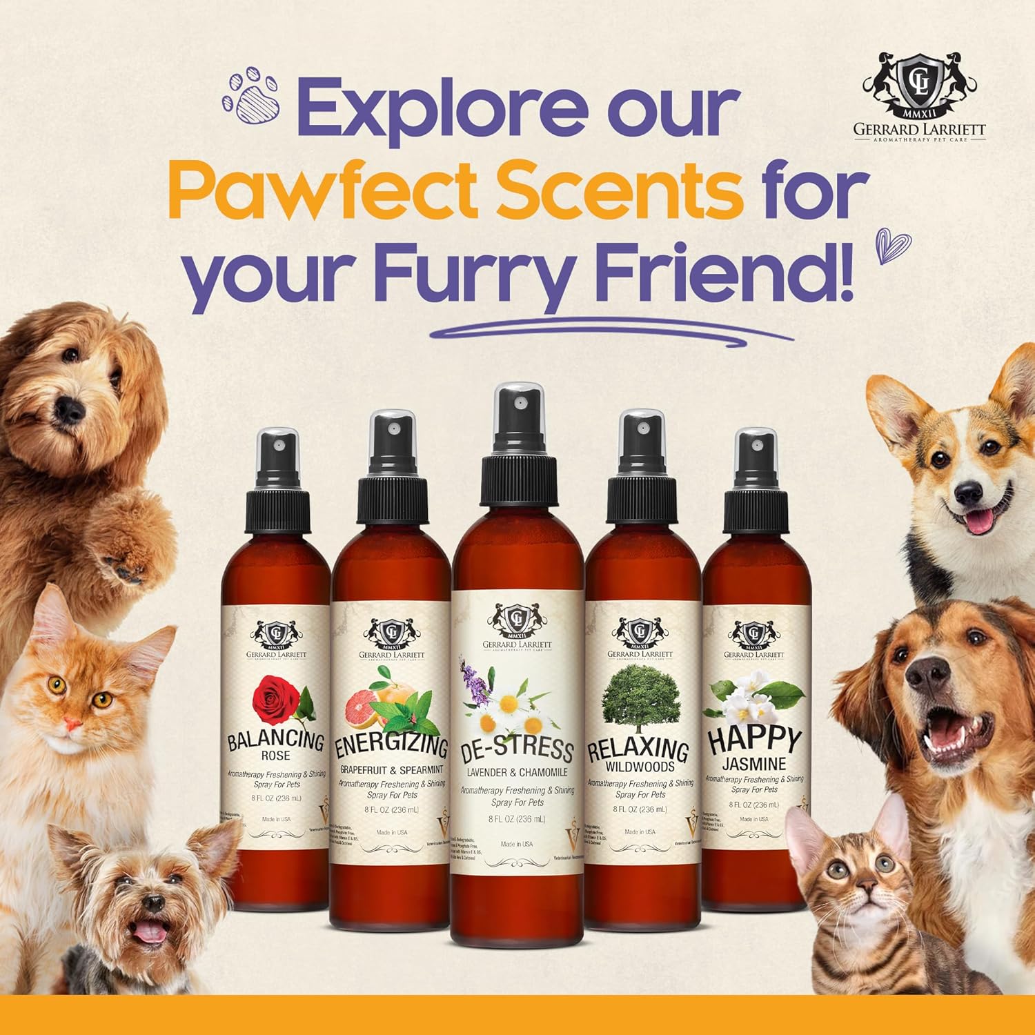 Dog Perfume Spray Long Lasting Chamomile & Lavender 8 Fl Oz, Dog Cologne Spray Long Lasting for Groomers, Calming Deodorizer Perfume for Dogs, Pet Puppy Deodorizing Fragrance by Gerrard Larriett - Image 6